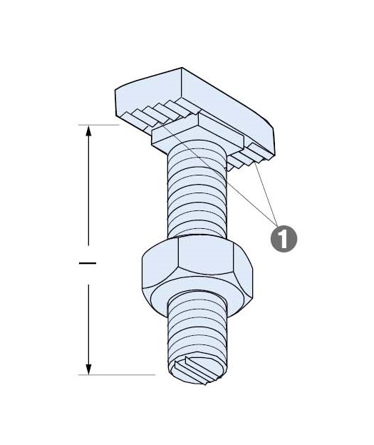 Halfenschraube A4-70 Edelstahl HZS 38/23