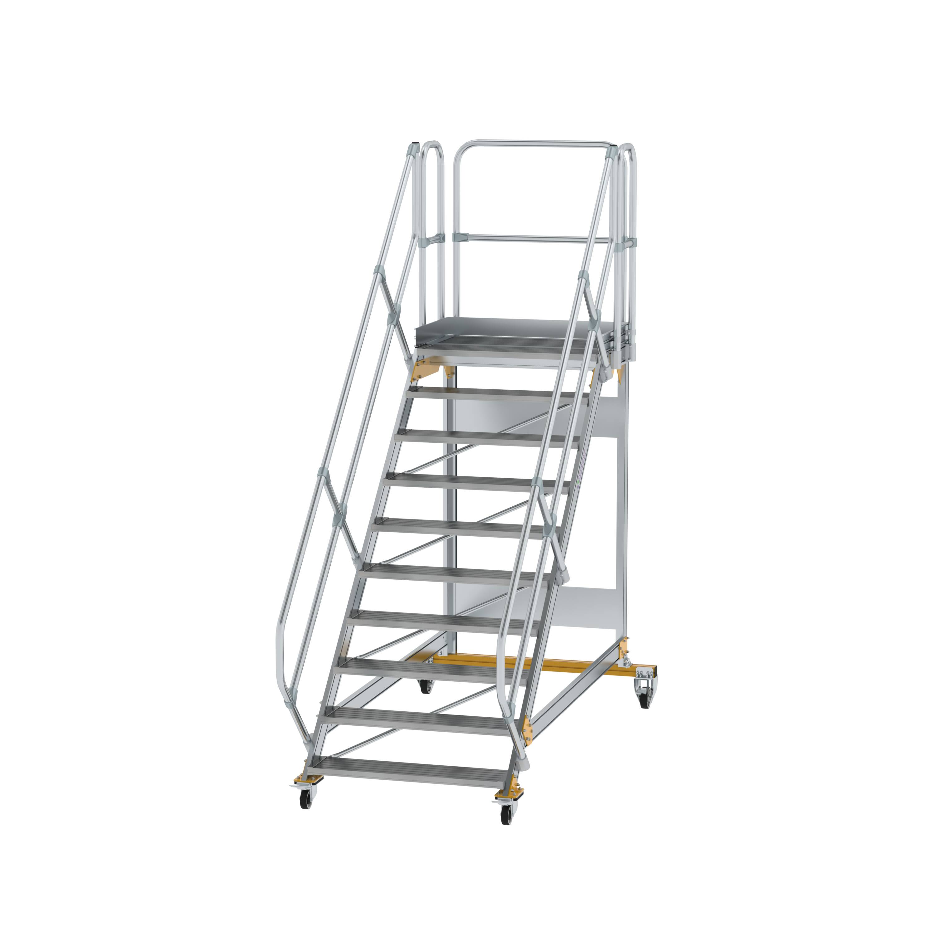 MUNK Plattformtreppe 45° fahrbar Stufenbreite 1000mm