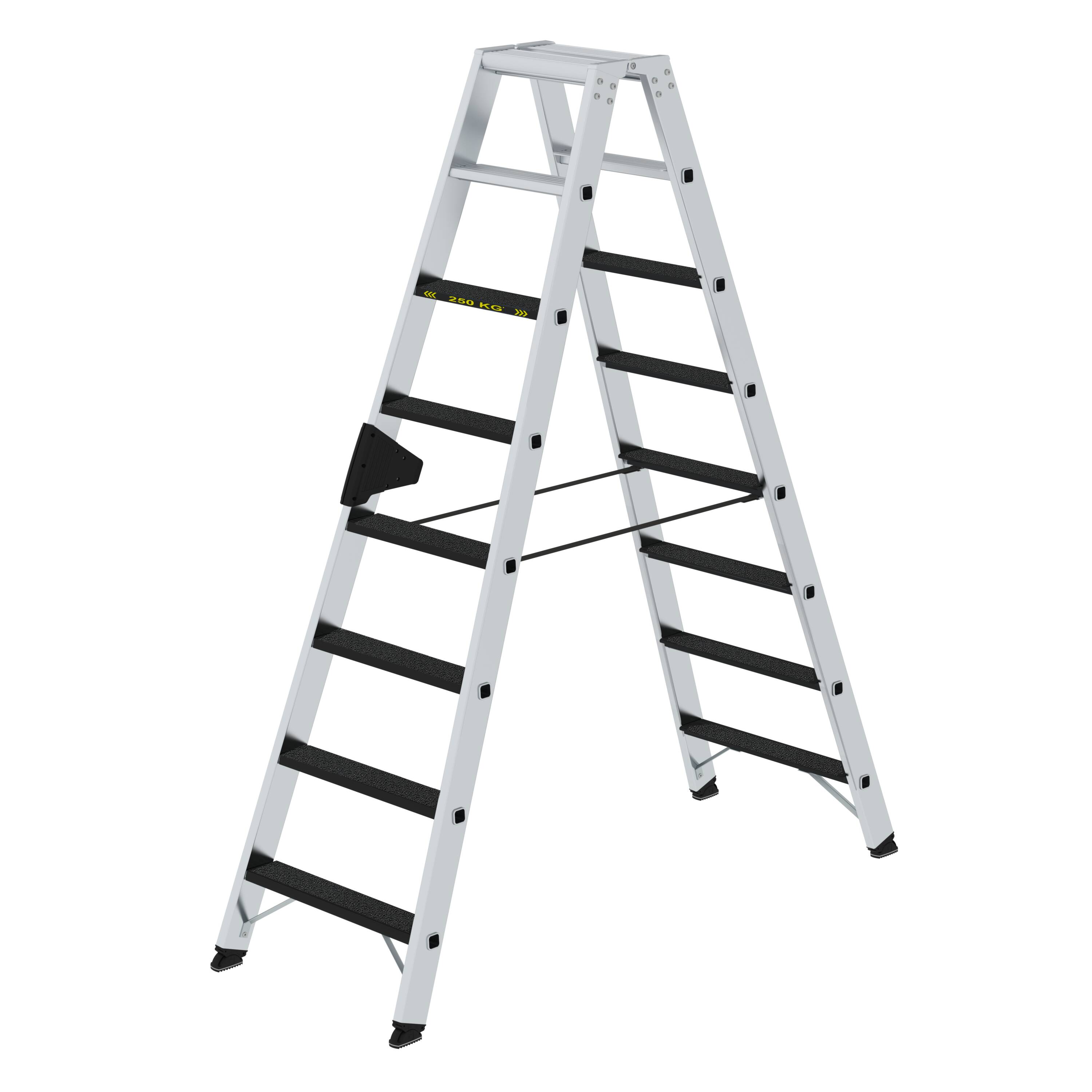 MUNK Stufen-Stehleiter 250 kg beidseitig begehbar mit clip-step R13
