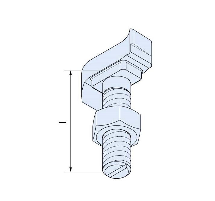 Halfenschraube A4-50 Edelstahl HS 50/30