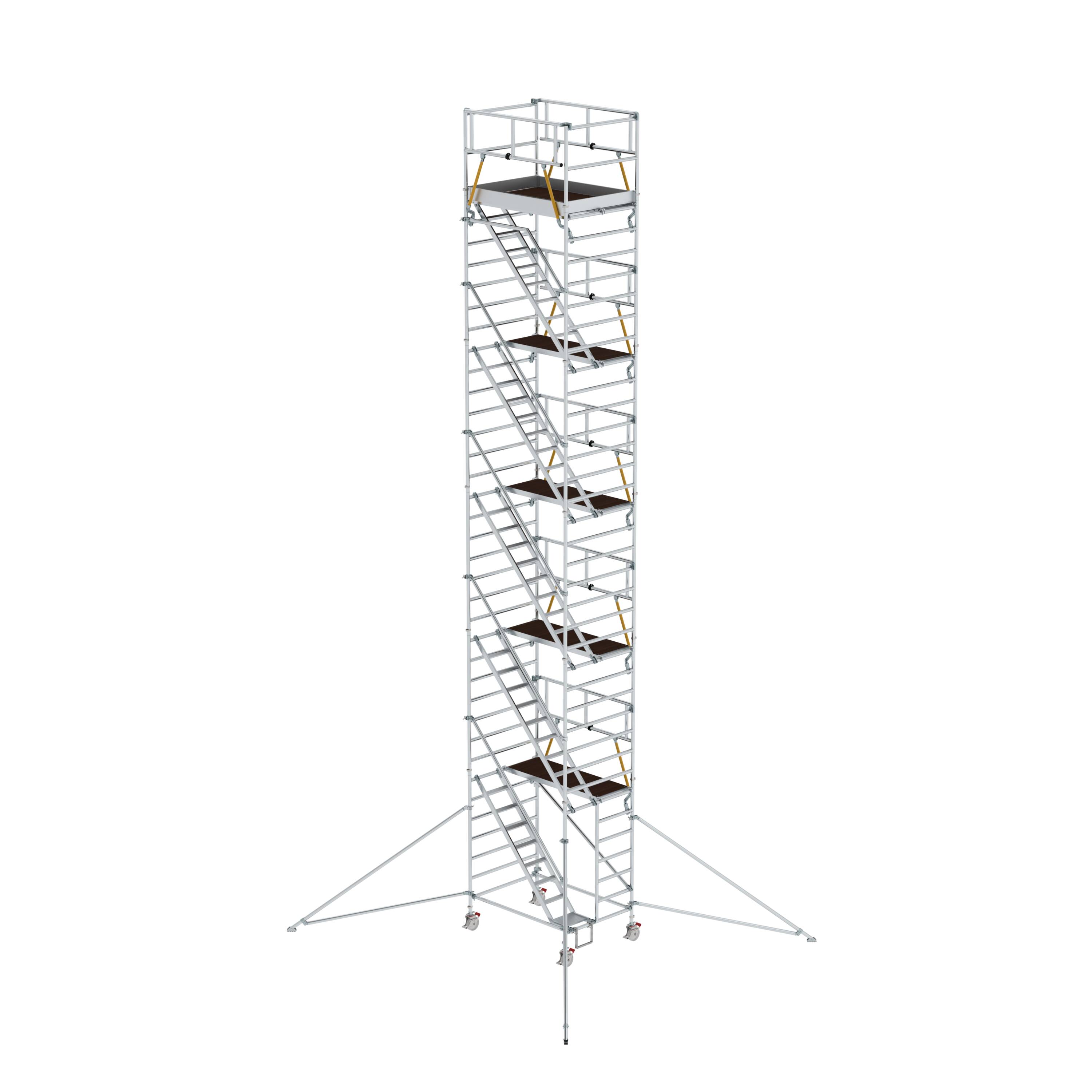 MUNK Rollgerüst SG 1,35 x 1,80 m mit Schrägaufstiegen & Ausleger