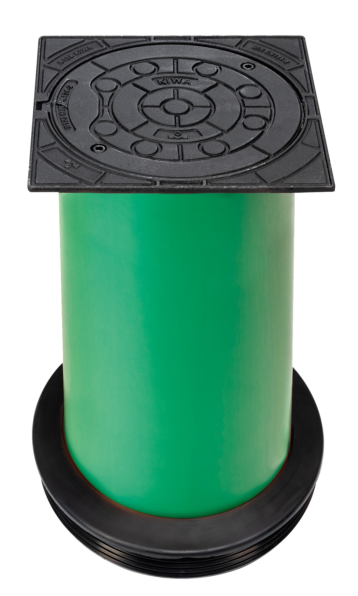PP-Teleskopabdeckung DN/OD 315 grün mit Dichtmanschette Kl.B125 (12,5t) o.L