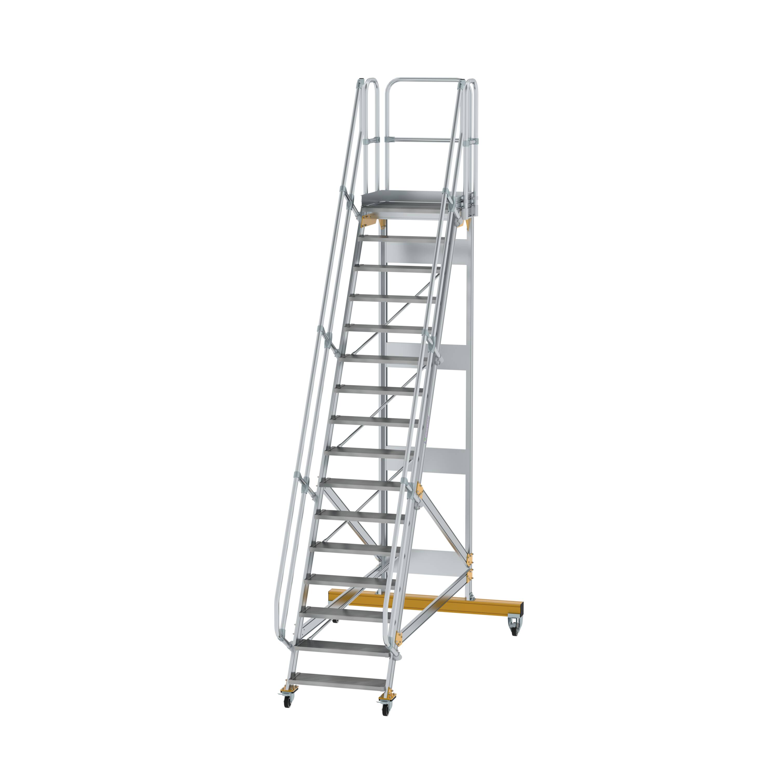 MUNK Plattformtreppe fahrbar 60° Stufenbreite 800 mm
