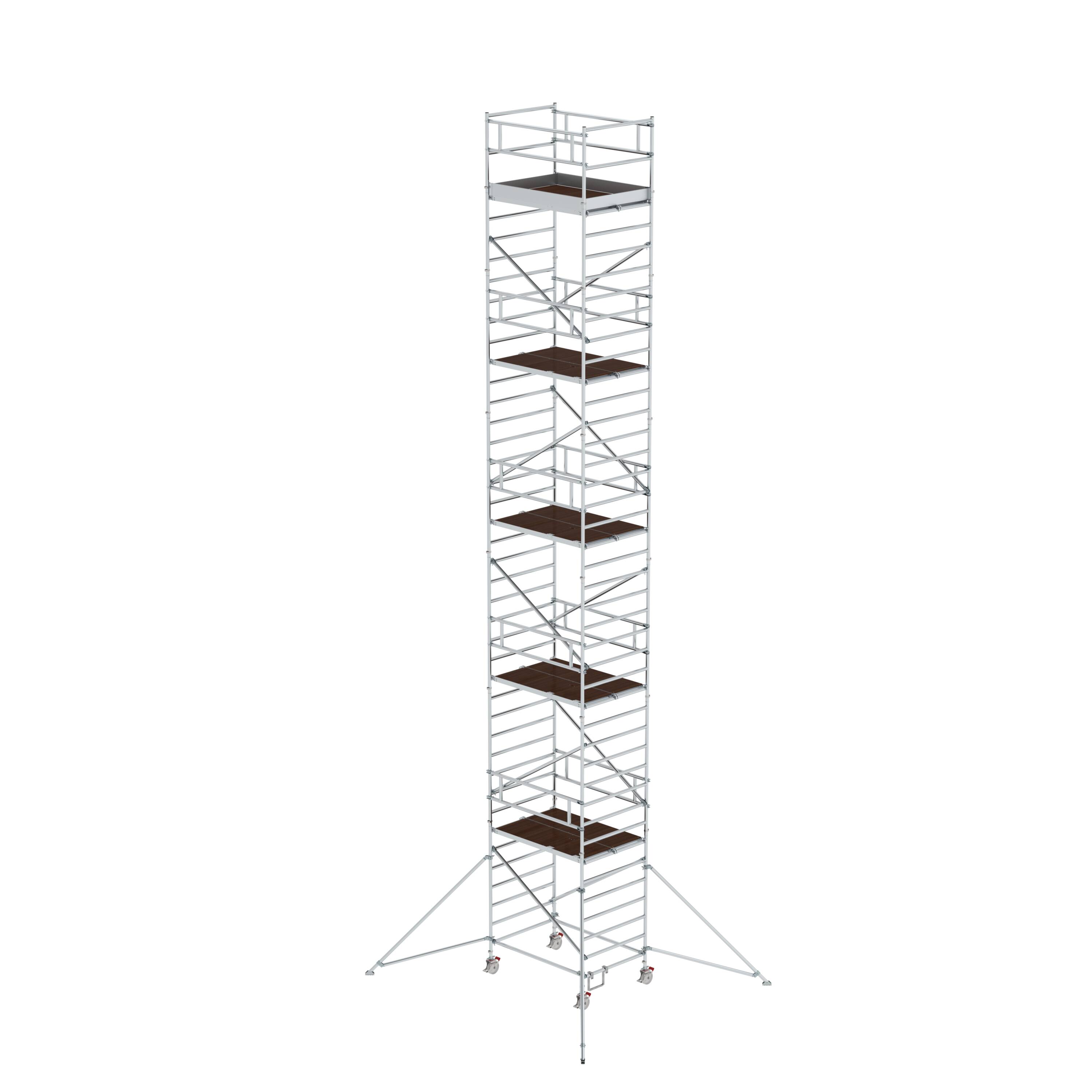 MUNK Rollgerüst 1,35 x 1,80 m mit Ausleger & Doppel-Plattform