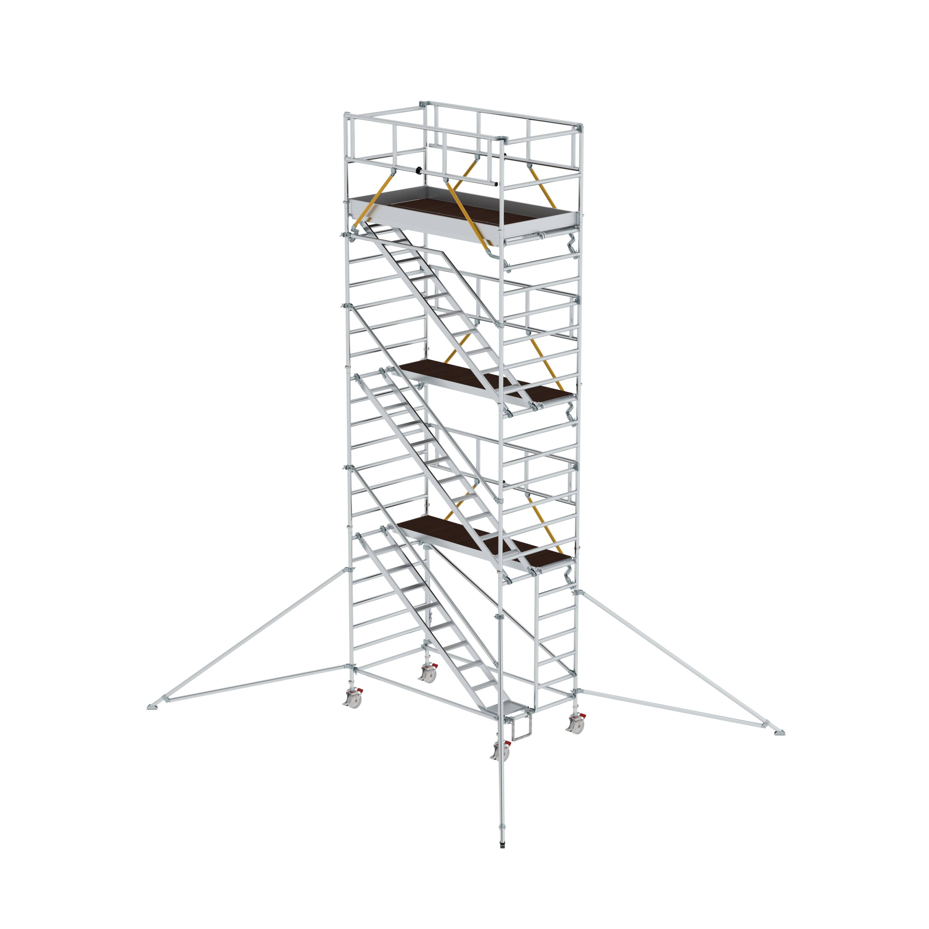 MUNK Rollgerüst SG 1,35 x 2,45 m mit Schrägaufstiegen & Ausleger
