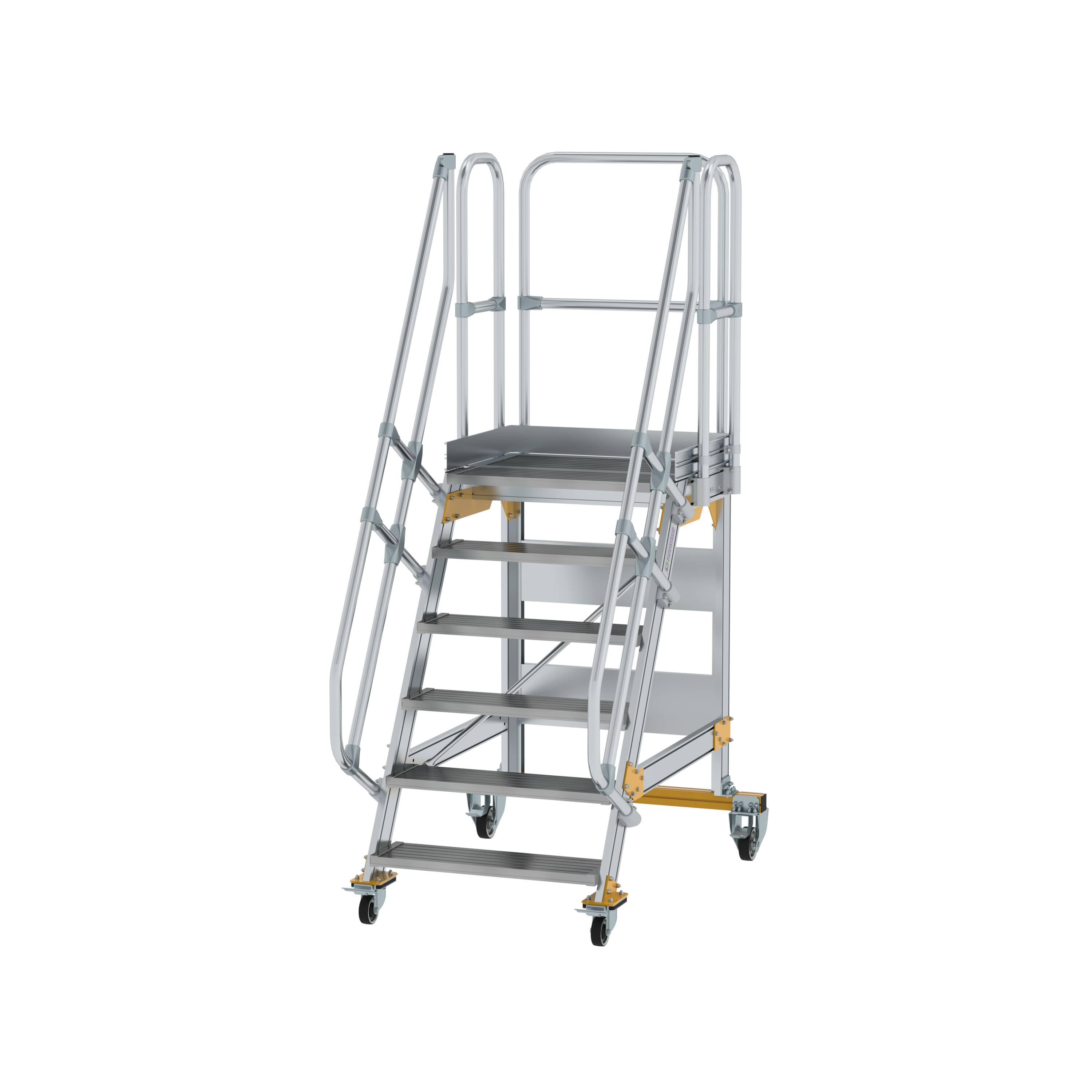 MUNK Plattformtreppe fahrbar 60° Stufenbreite 800 mm