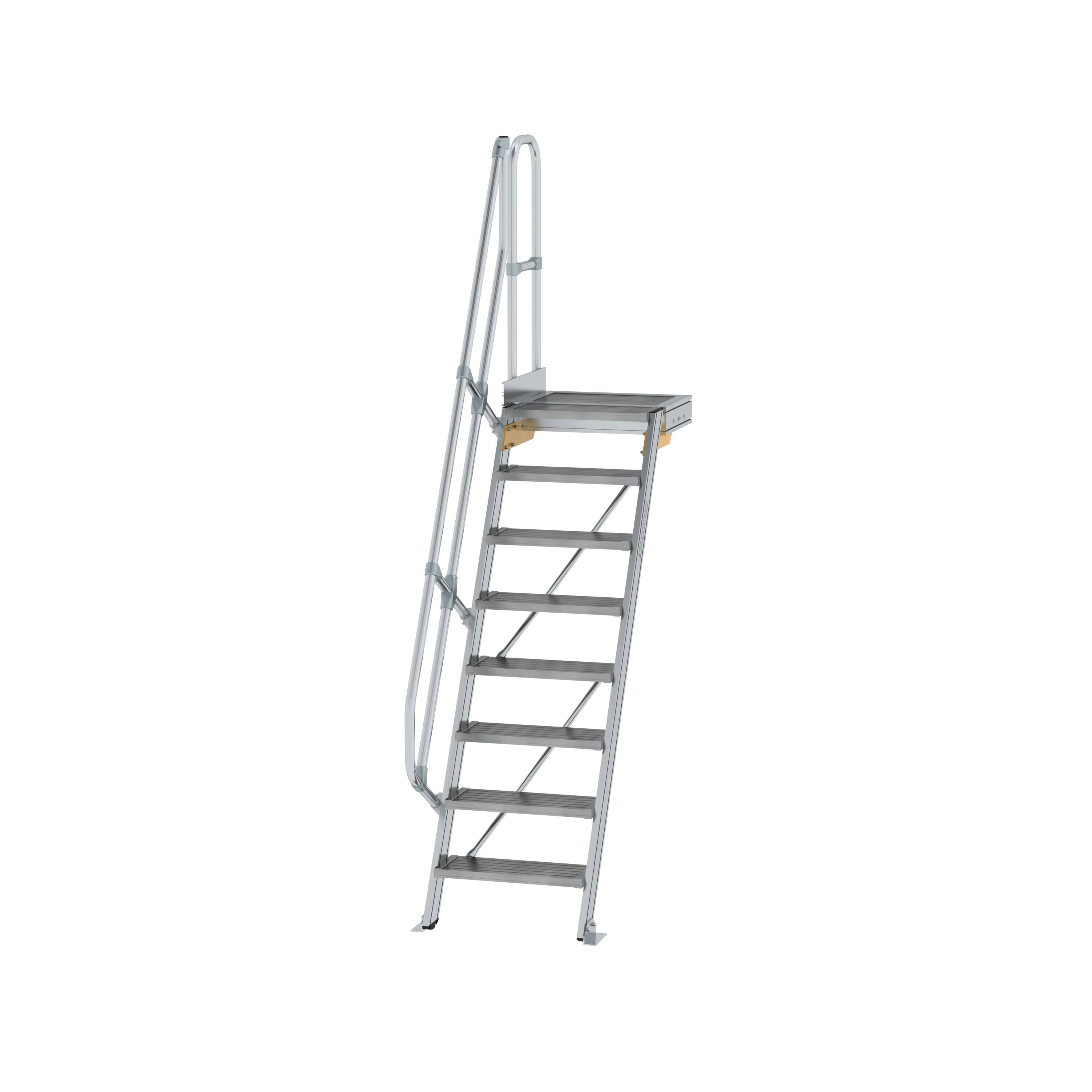 MUNK Treppe mit Plattform 60° Stufenbreite 600 mm