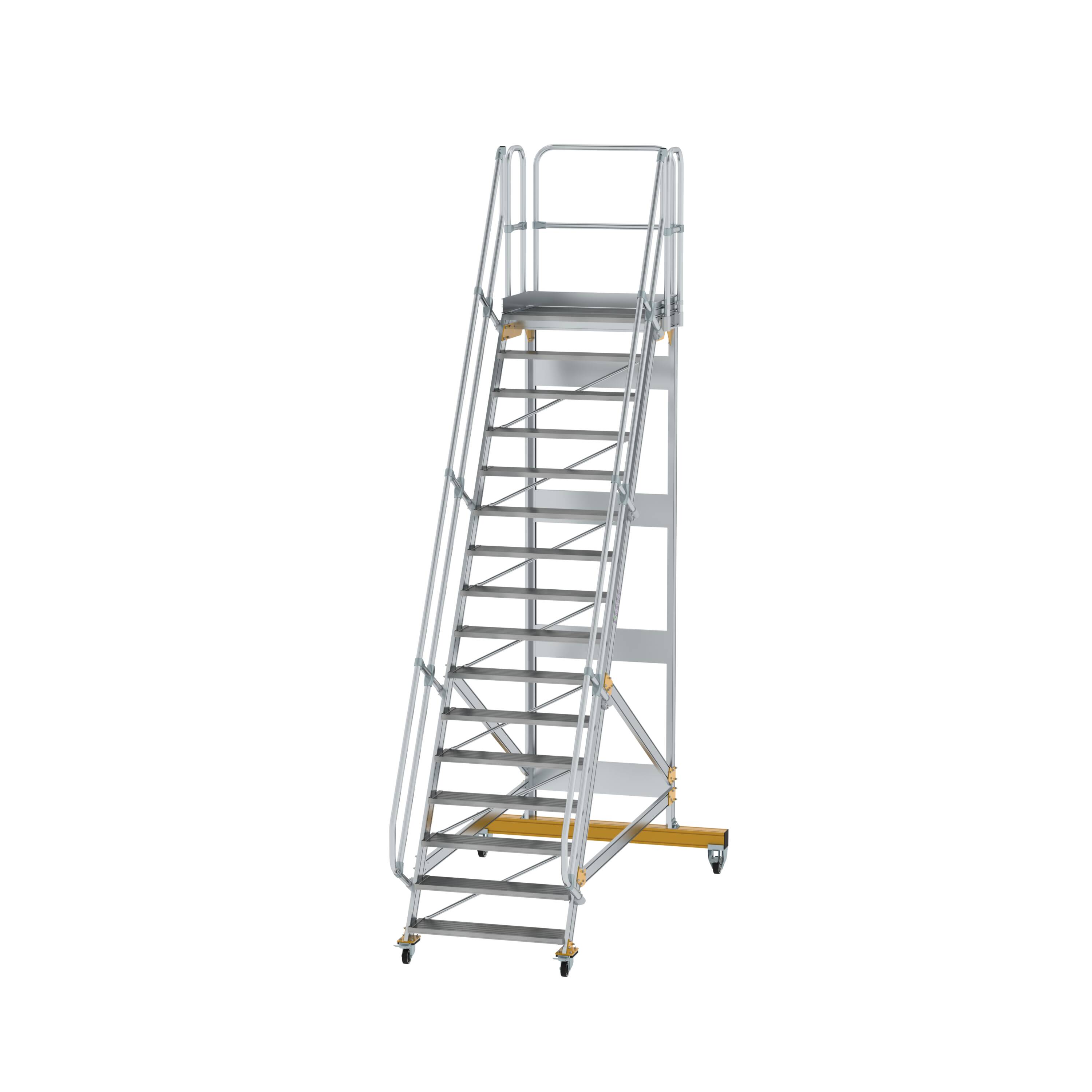 MUNK Plattformtreppe fahrbar 60° Stufenbreite 1000 mm