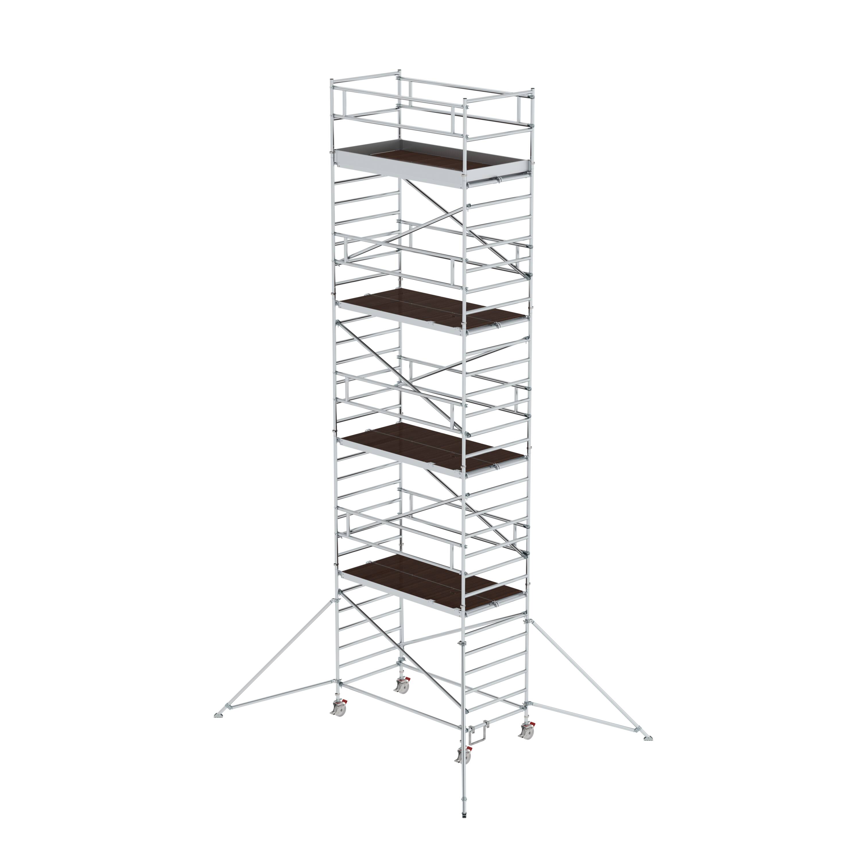 MUNK Rollgerüst 1,35 x 2,45 m mit Ausleger & Doppel-Plattform