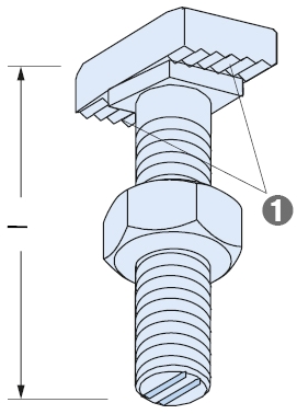 Halfenschraube FA 70 Güte A4 HZS 53/34