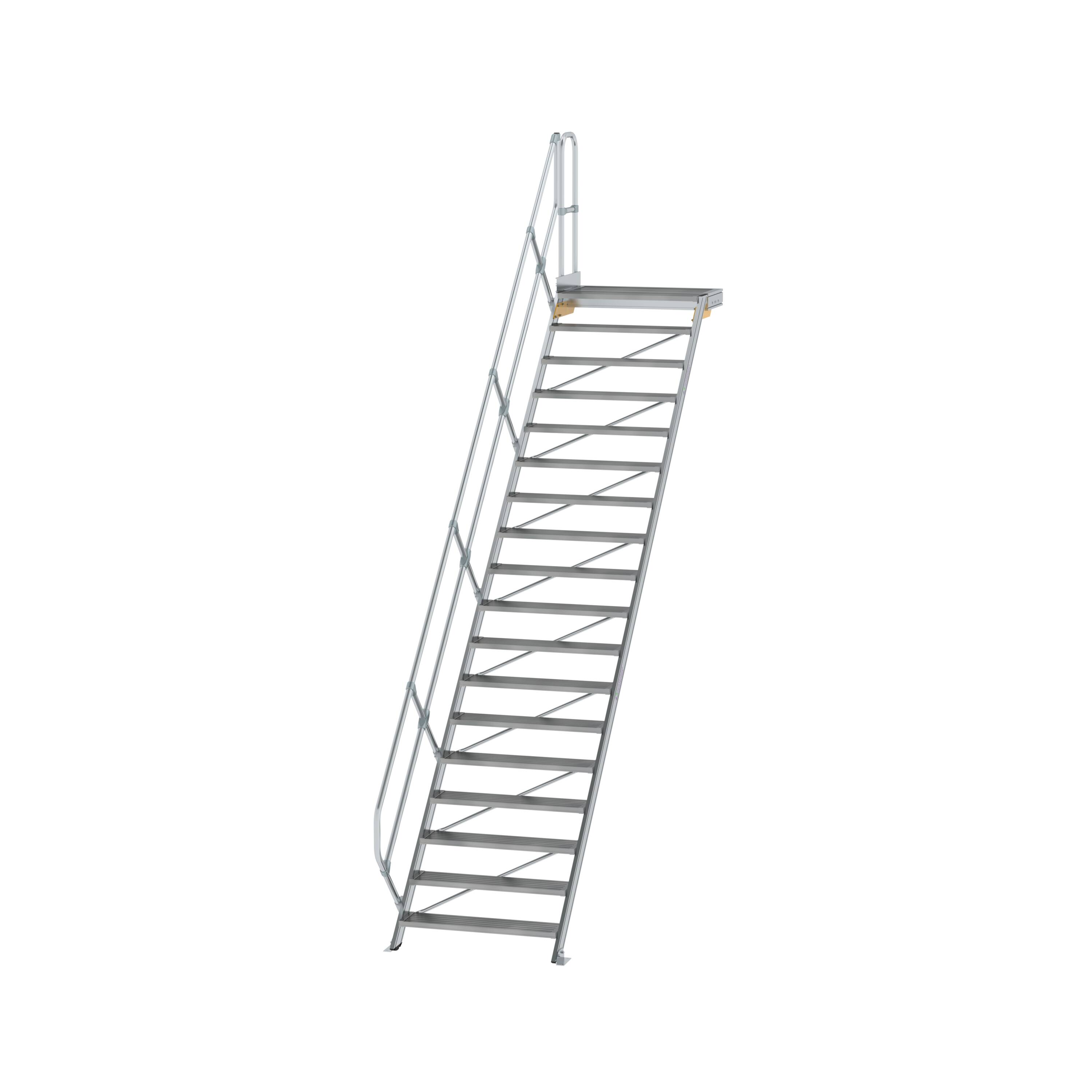 MUNK Treppe mit Plattform 45° Stufenbreite 1000 mm