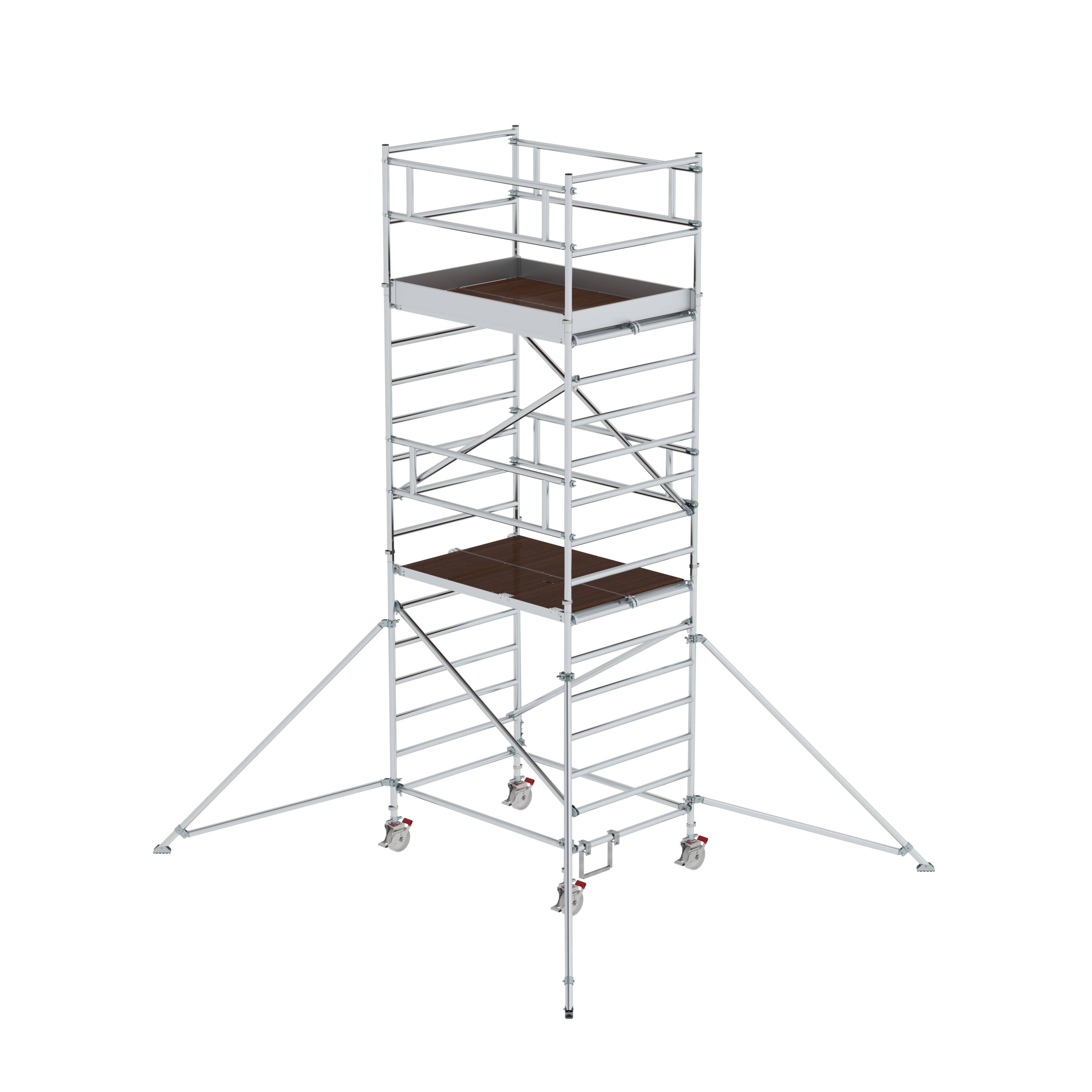 MUNK Rollgerüst 1,35 x 1,80 m mit Ausleger & Doppel-Plattform