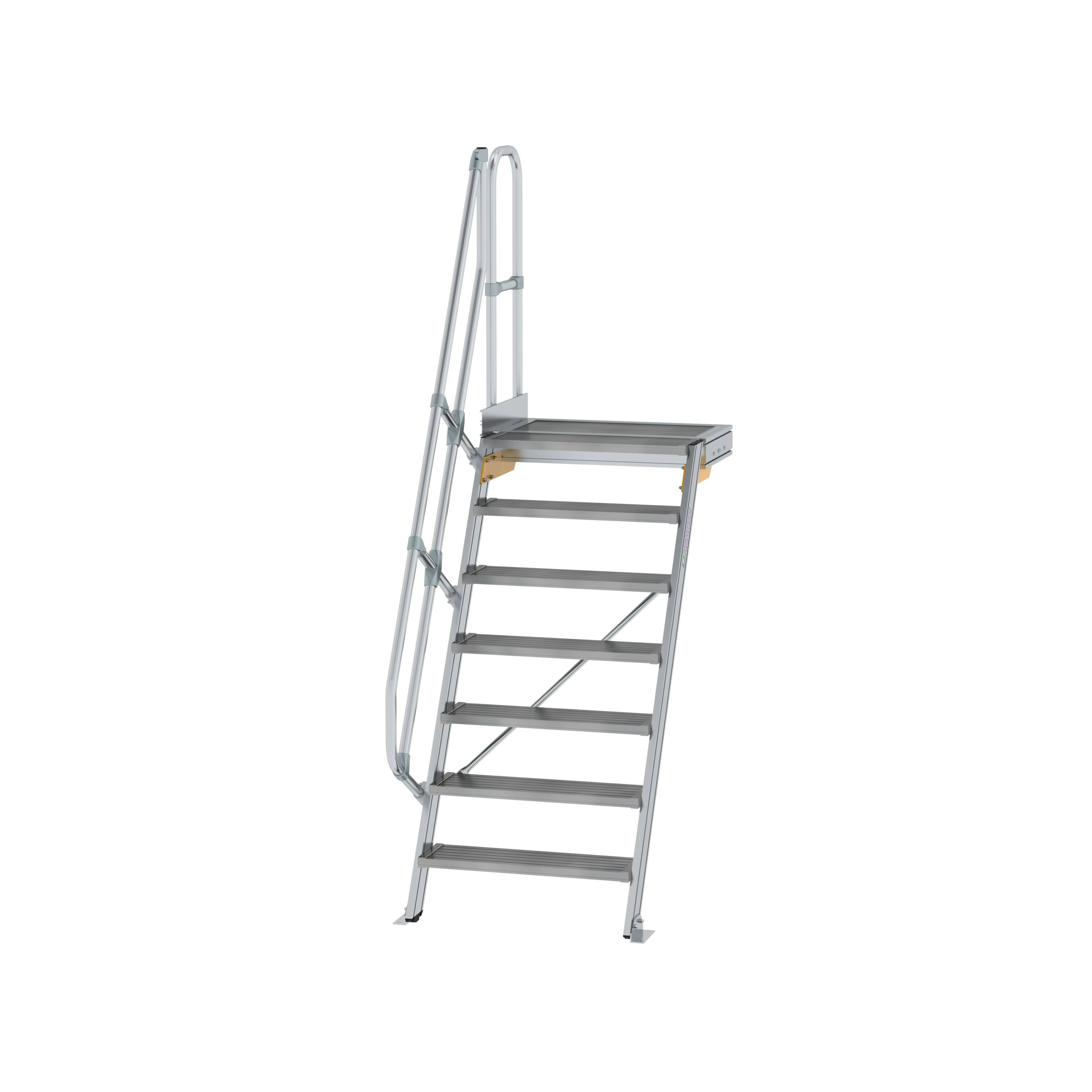 MUNK Treppe mit Plattform 60° Stufenbreite 800 mm
