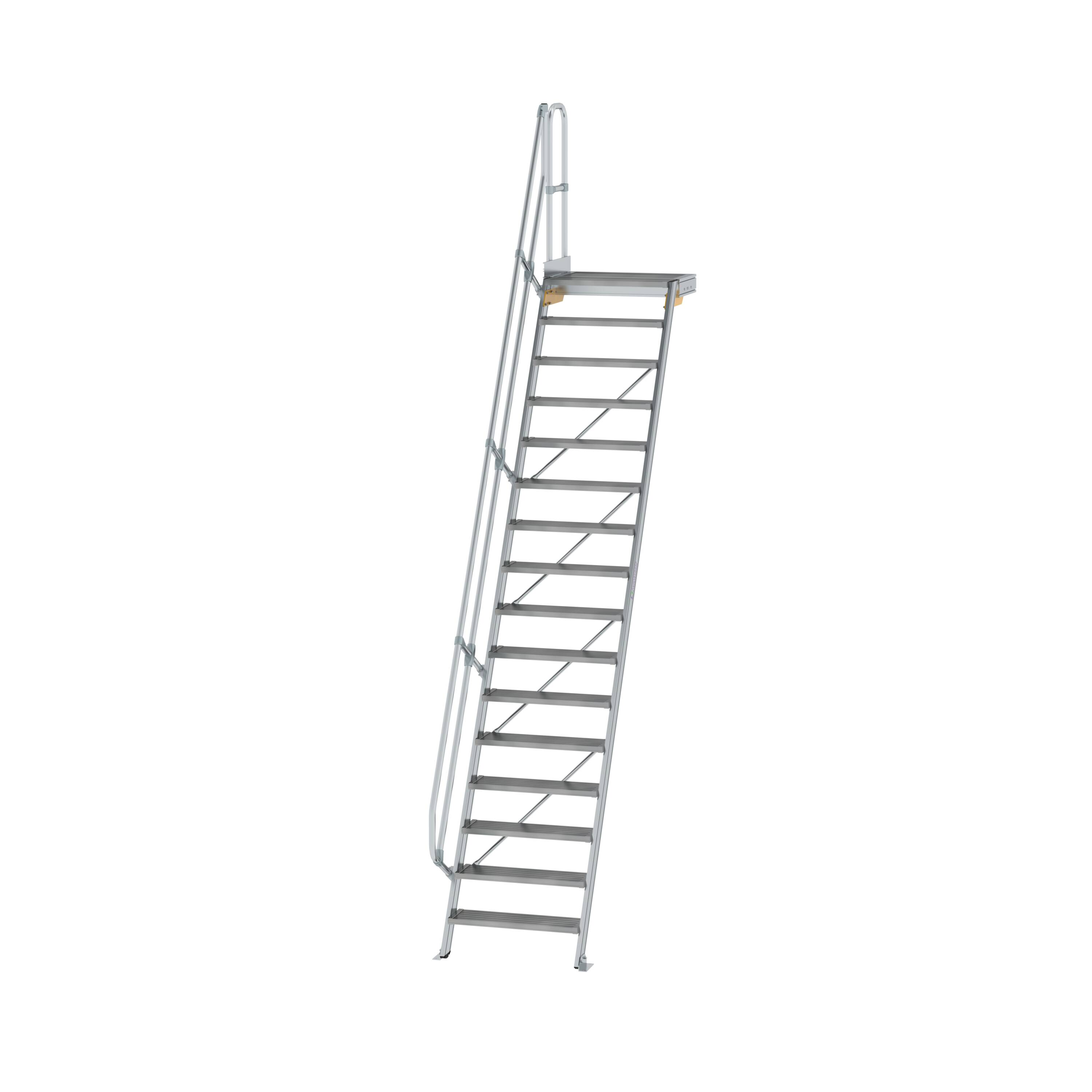 MUNK Treppe mit Plattform 60° Stufenbreite 800 mm