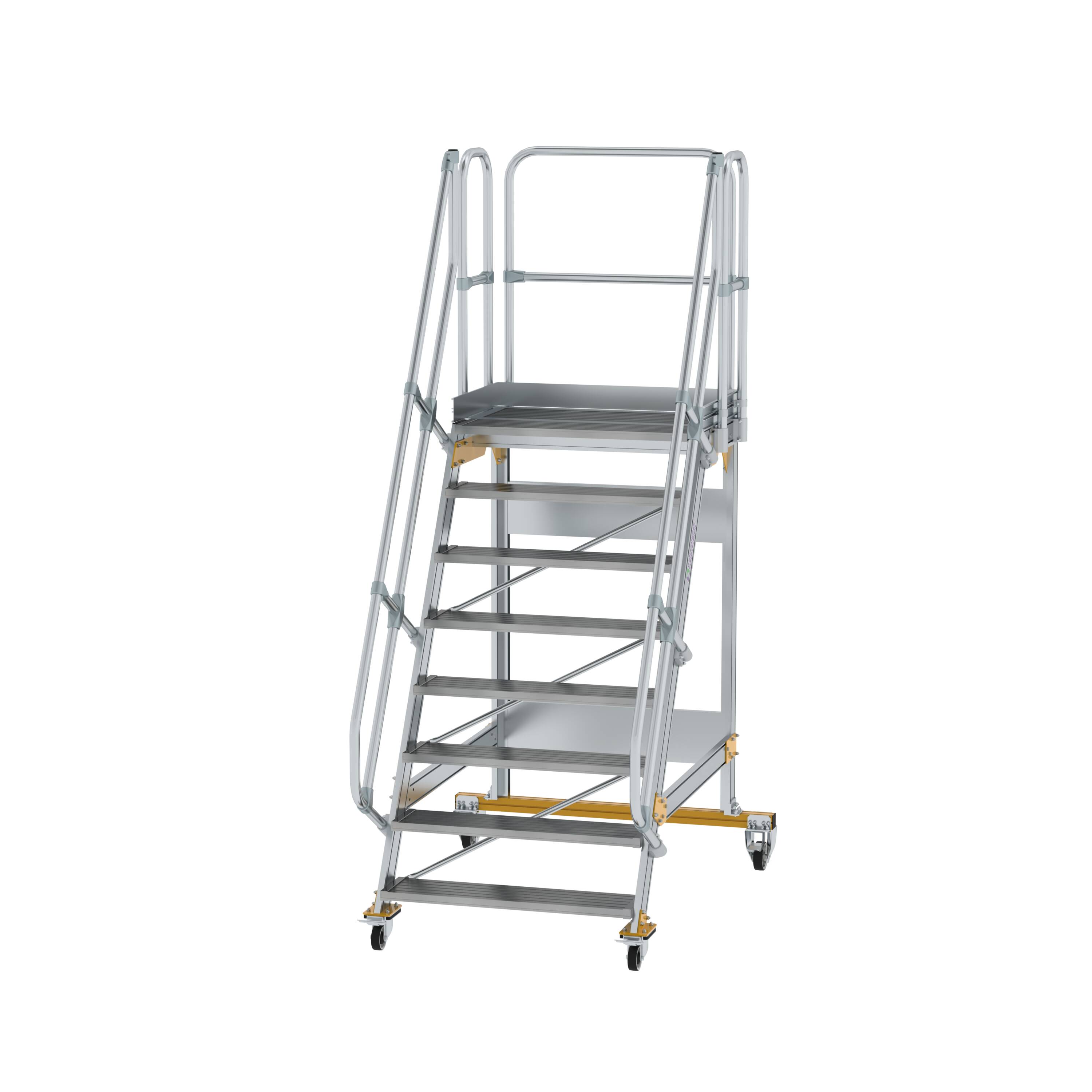 MUNK Plattformtreppe fahrbar 60° Stufenbreite 1000 mm