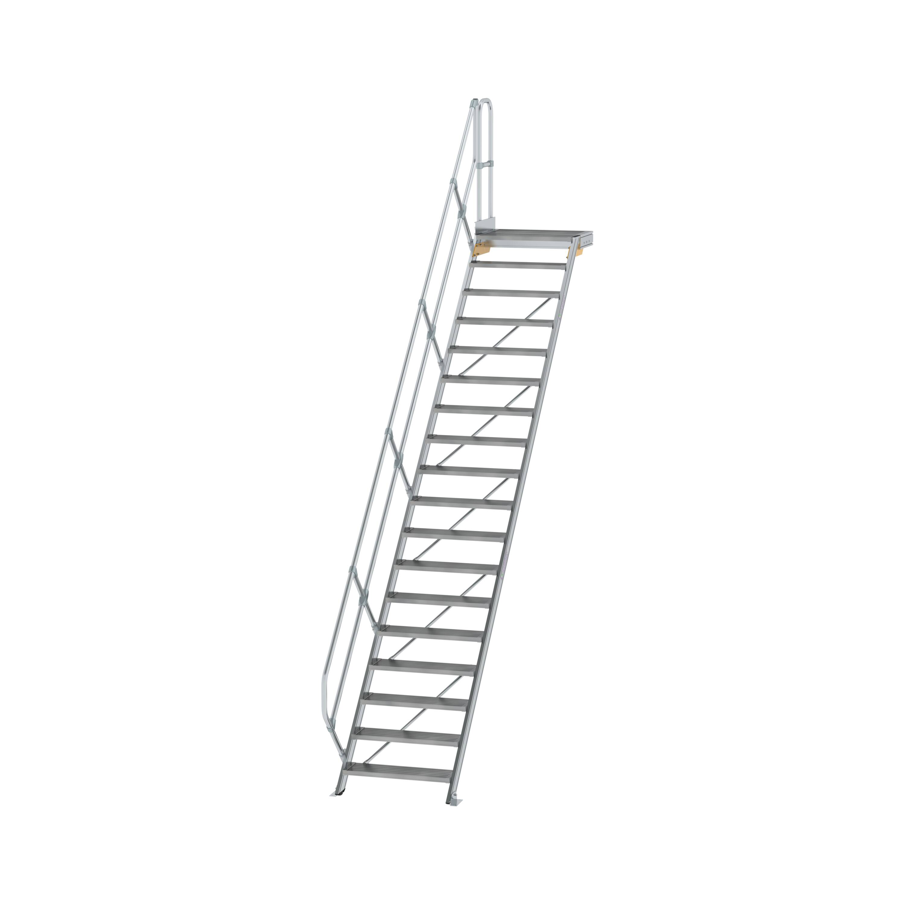 MUNK Treppe mit Plattform 45° Stufenbreite 800 mm