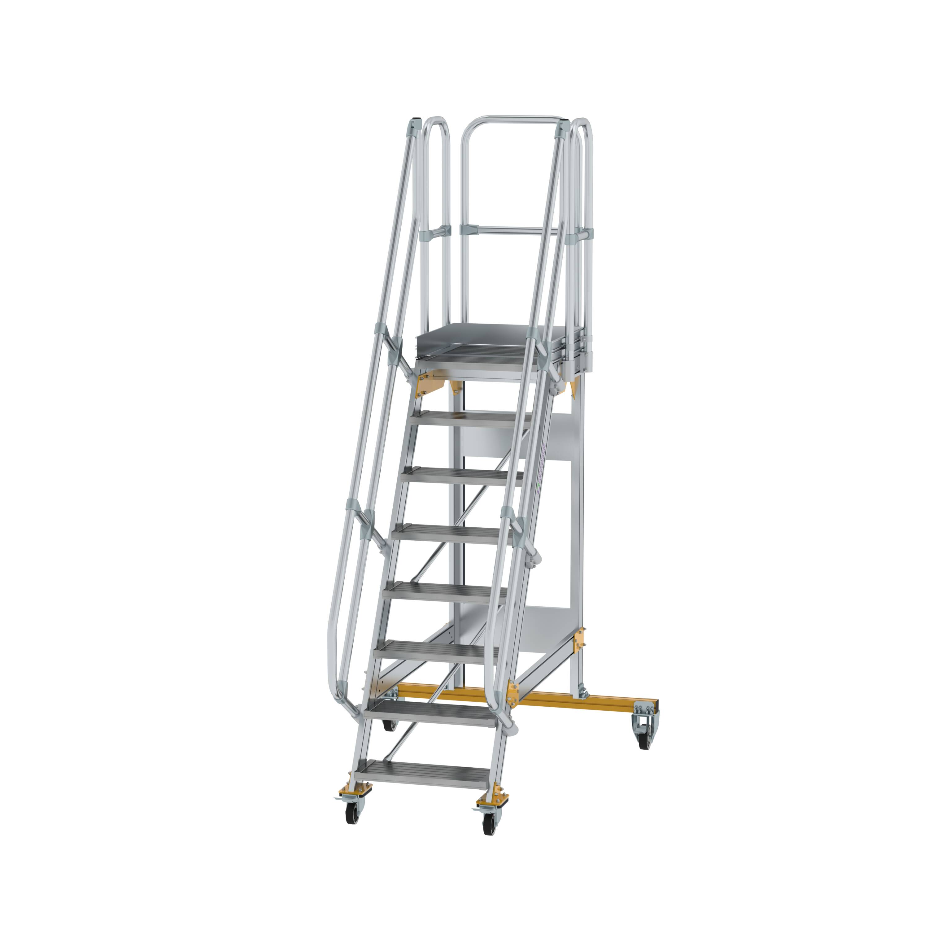 MUNK Plattformtreppe fahrbar 60° Stufenbreite 600 mm