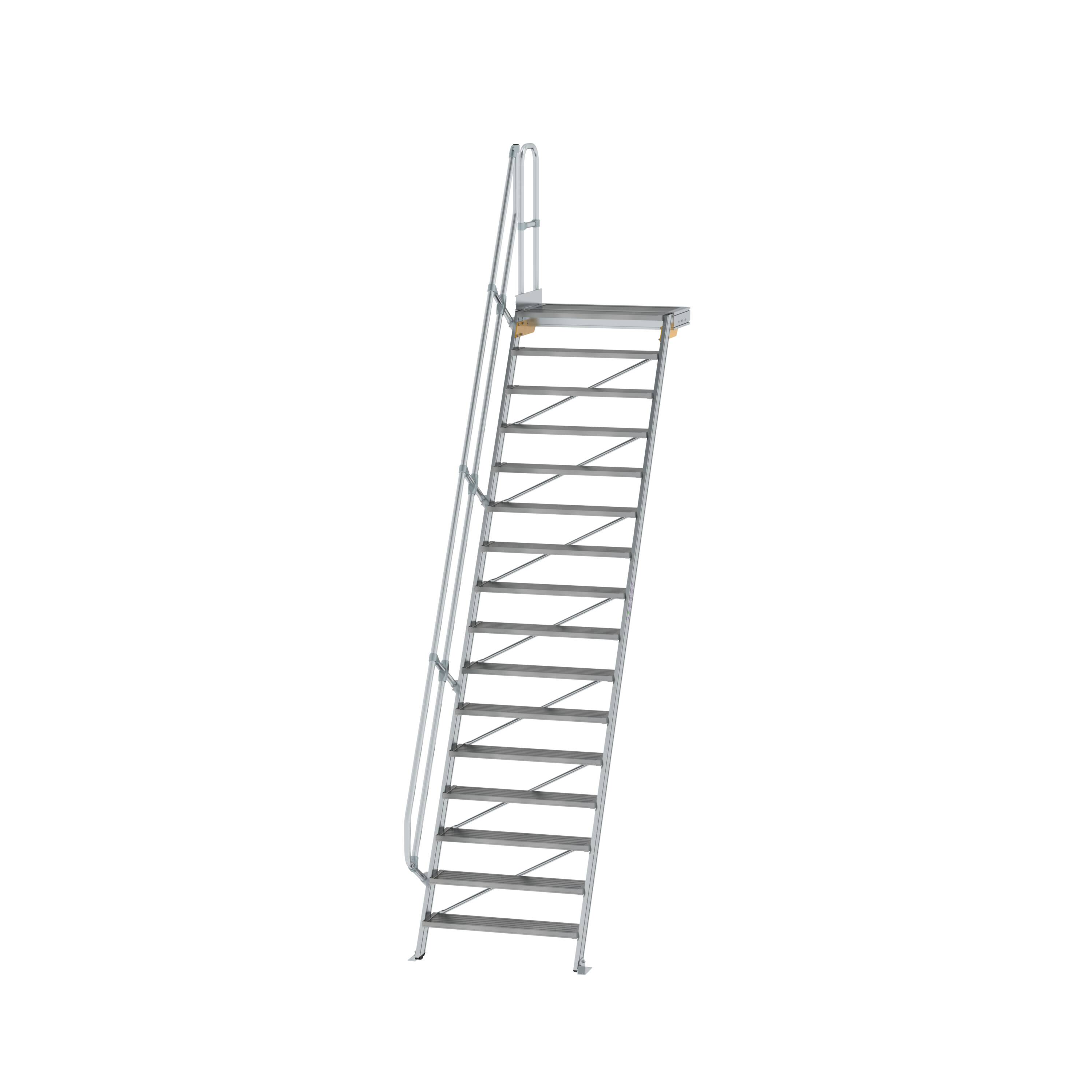MUNK Treppe mit Plattform 60° Stufenbreite 1000 mm