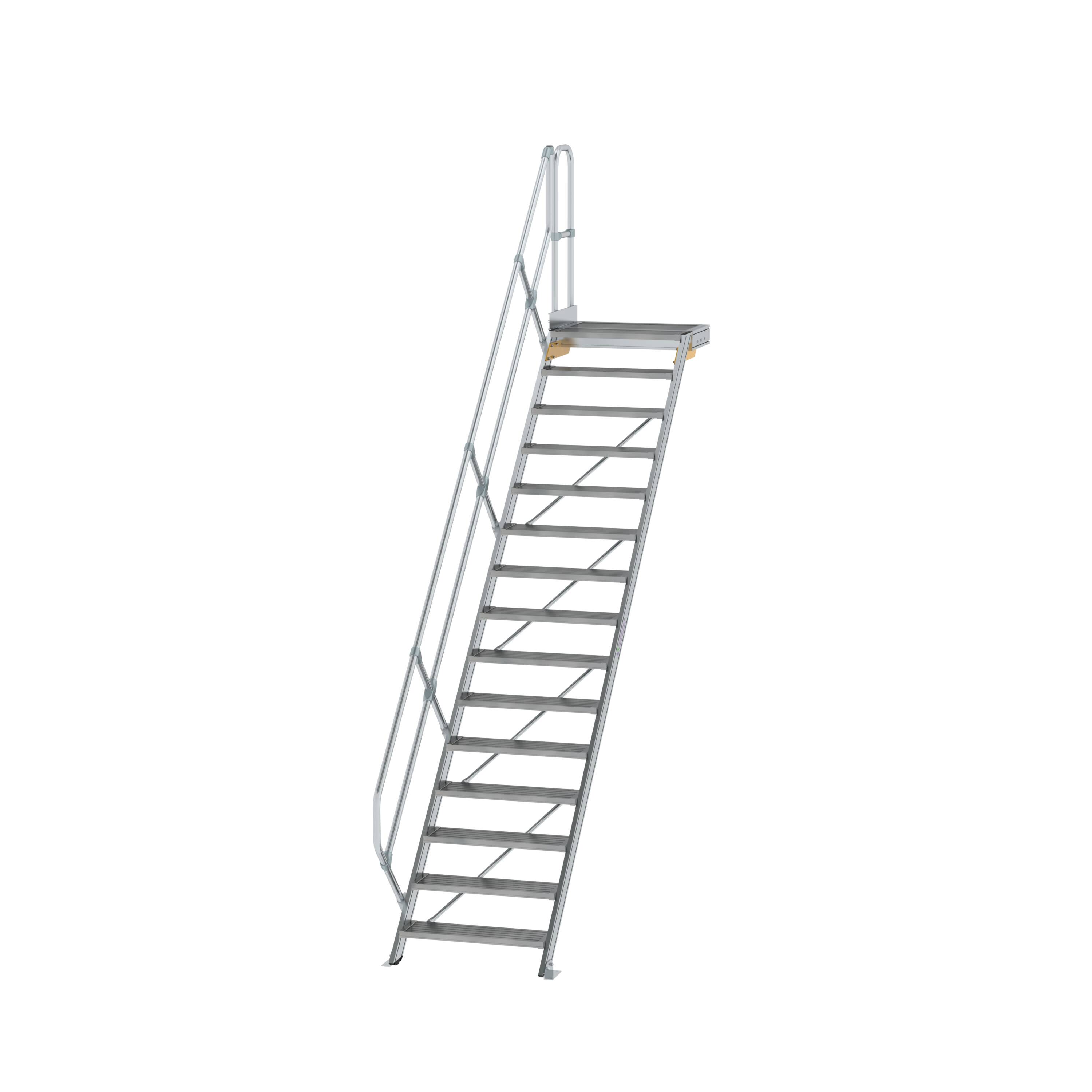 MUNK Treppe mit Plattform 45° Stufenbreite 800 mm
