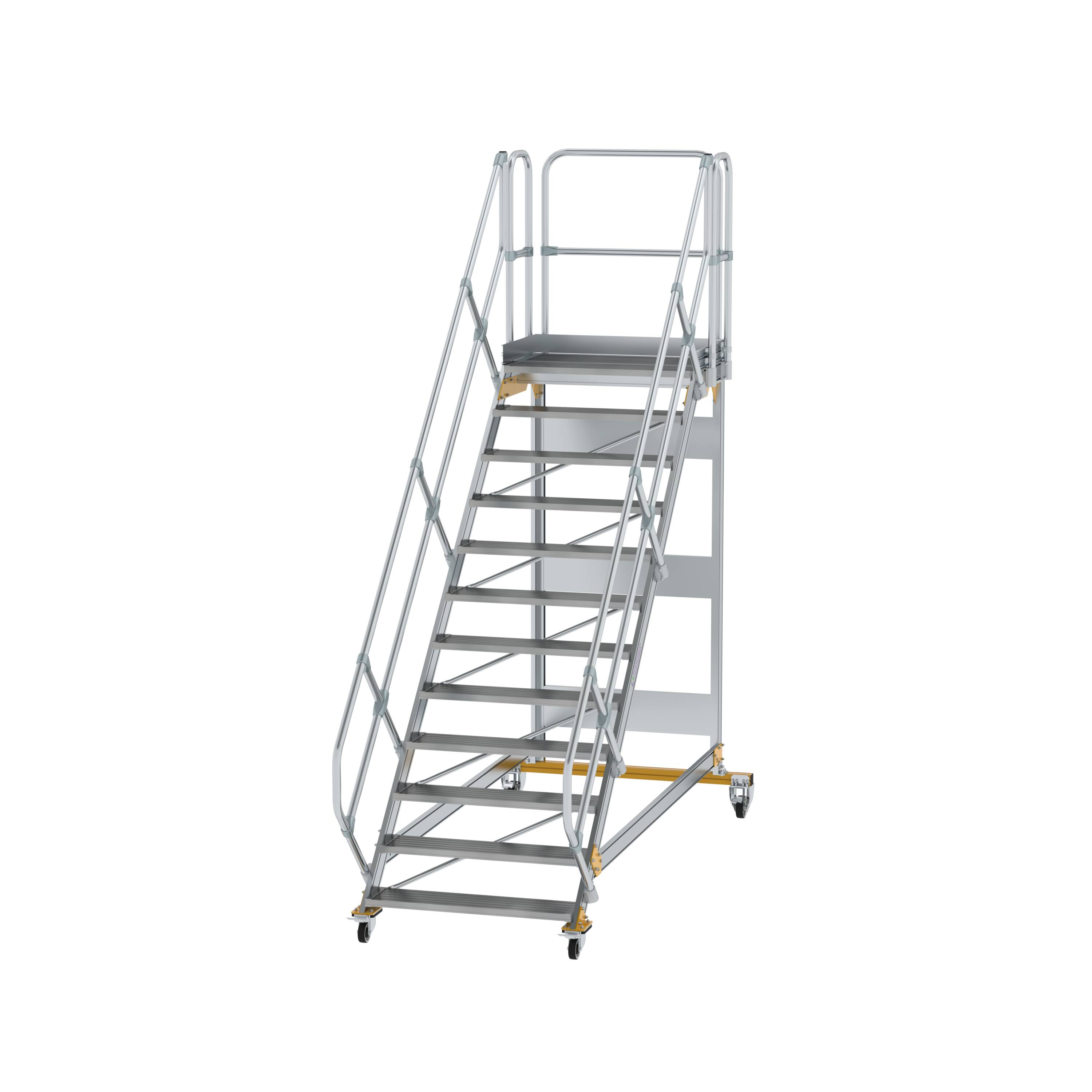 MUNK Plattformtreppe 45° fahrbar Stufenbreite 1000mm