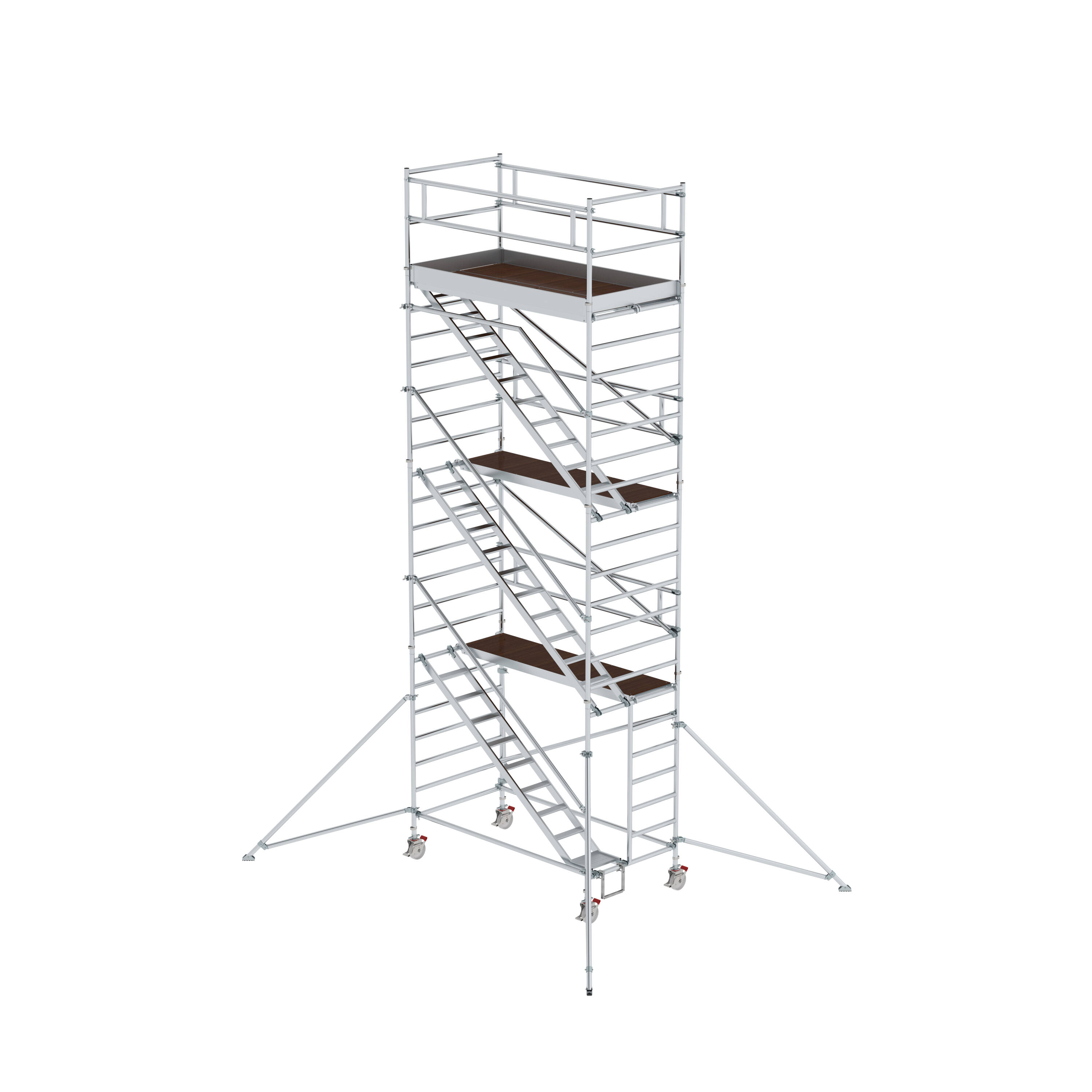 MUNK Rollgerüst 1,35 x 2,45 m mit Schrägaufstiegen & Ausleger