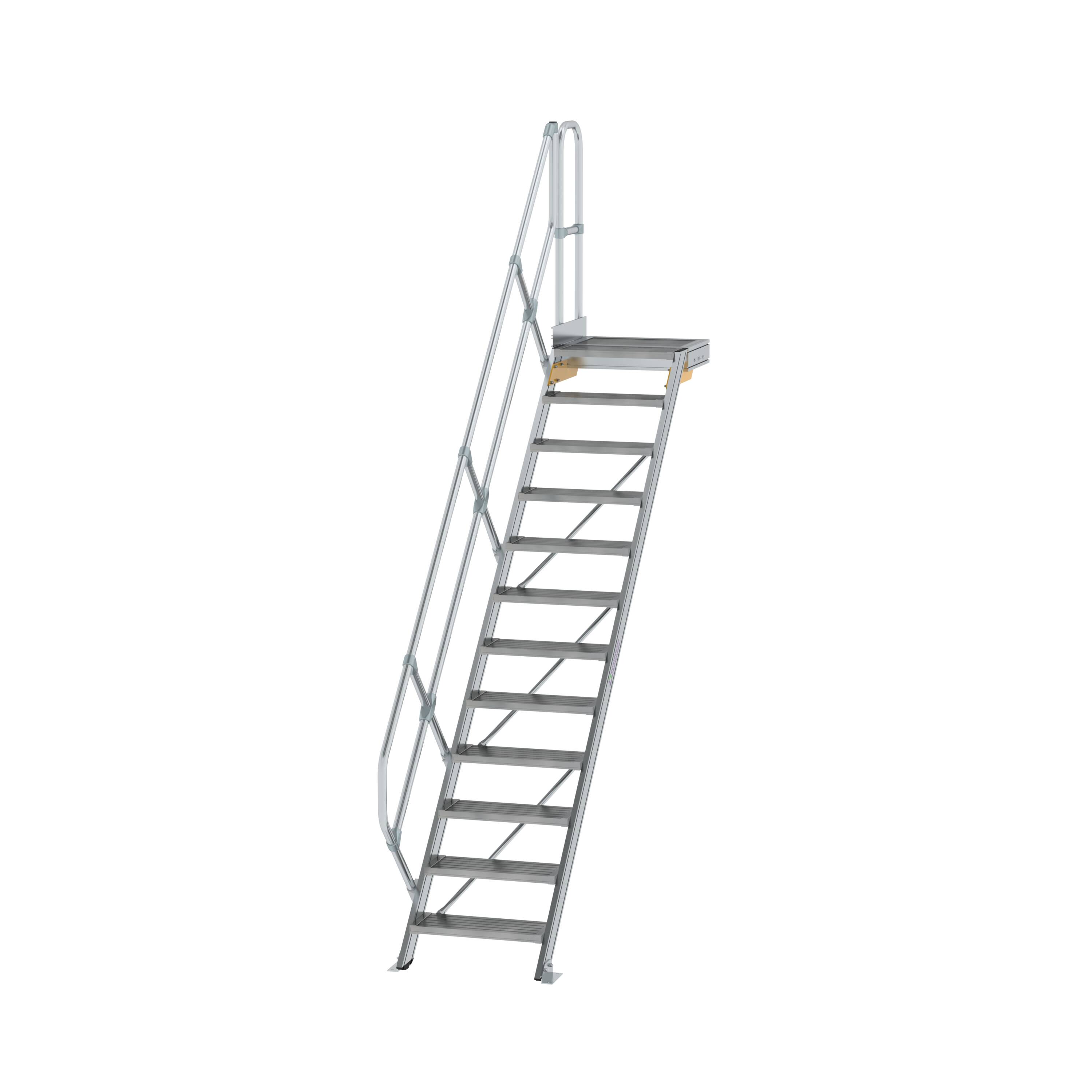 MUNK Treppe mit Plattform 45° Stufenbreite 600 mm