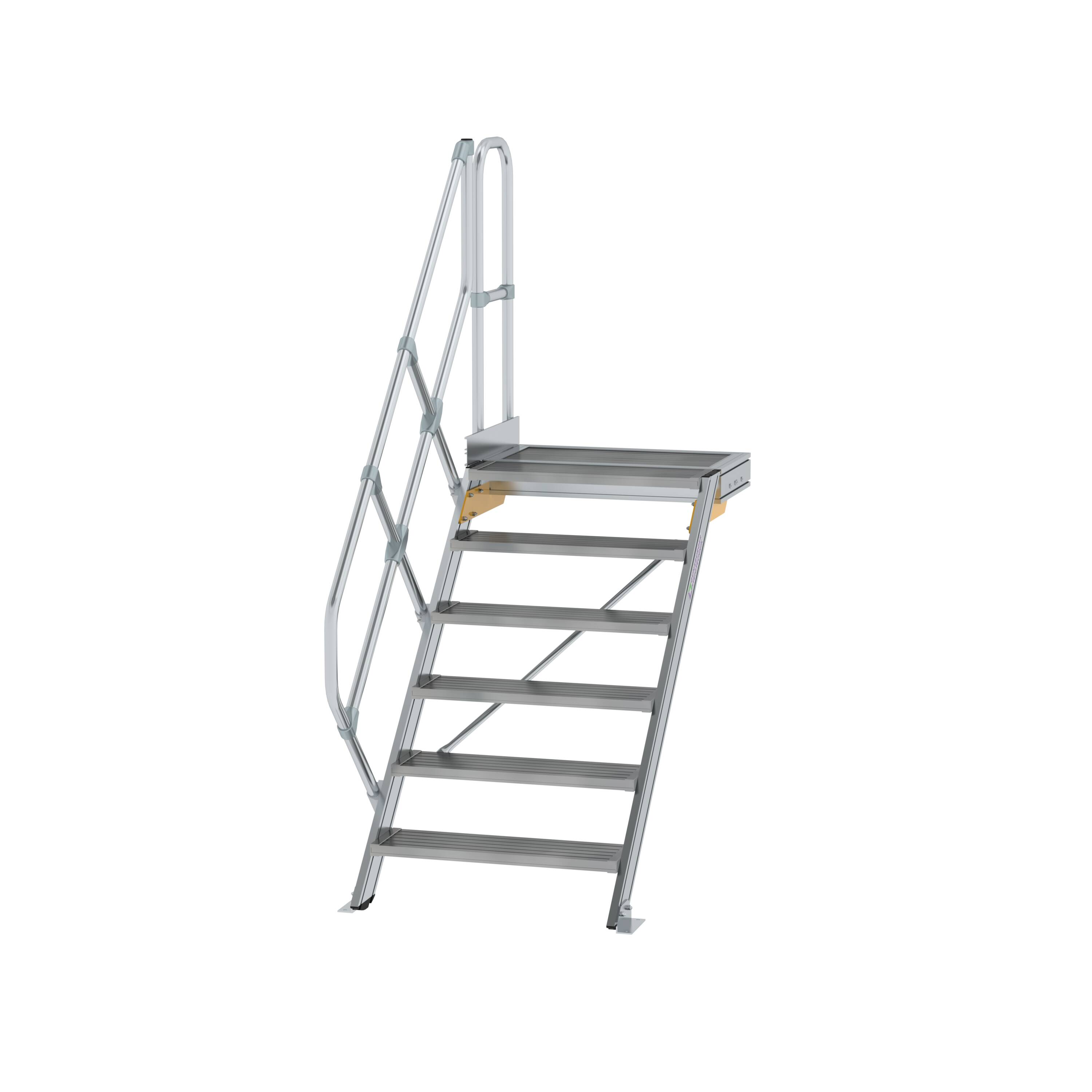 MUNK Treppe mit Plattform 45° Stufenbreite 800 mm