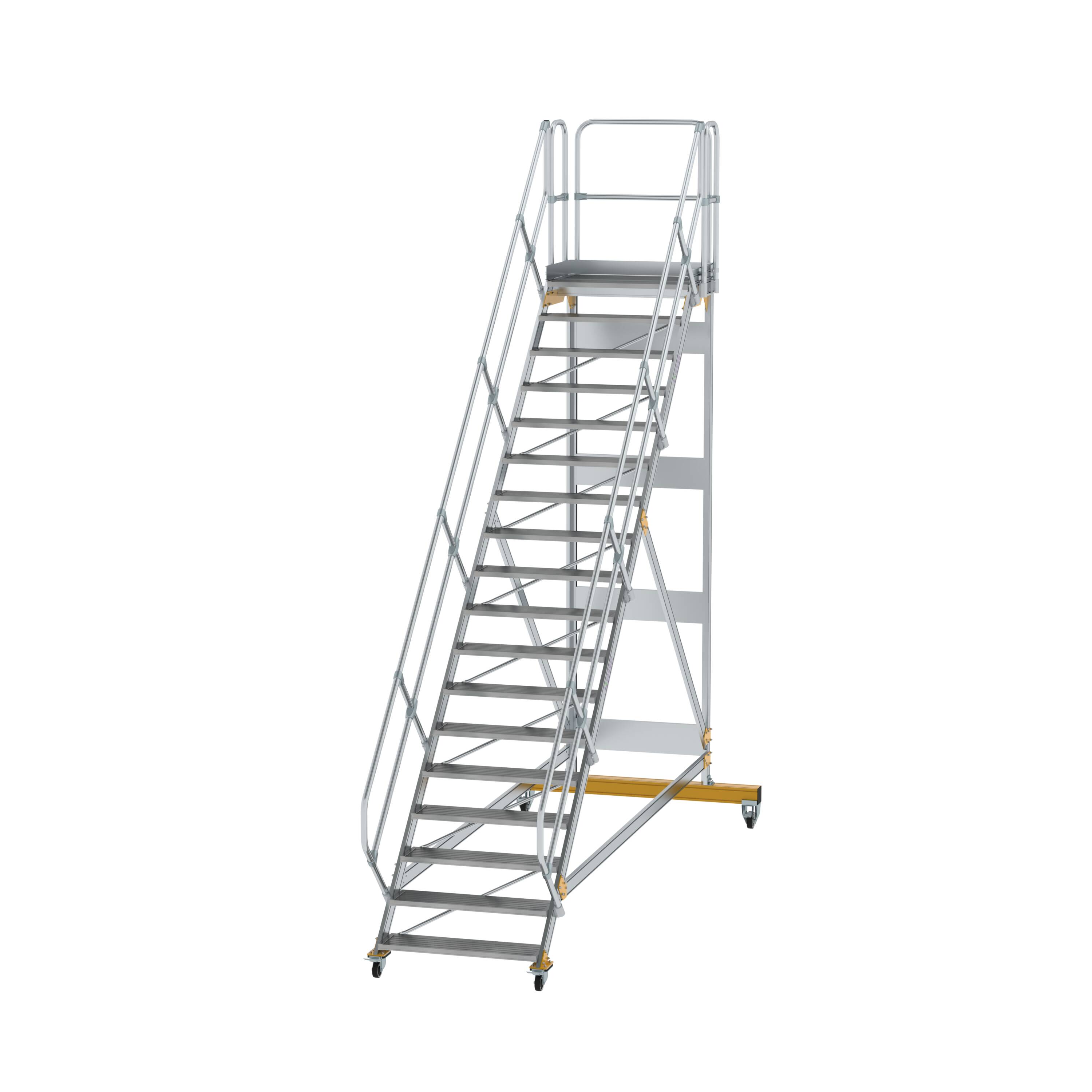 MUNK Plattformtreppe 45° fahrbar Stufenbreite 1000mm