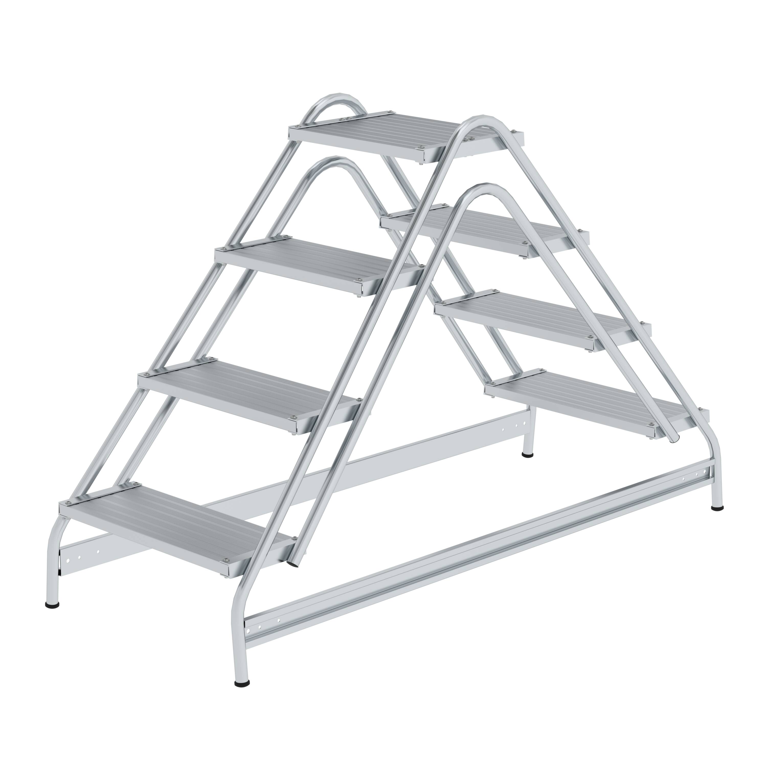 MUNK Arbeitspodest beidseitig begehbar Aluminium geriffelt