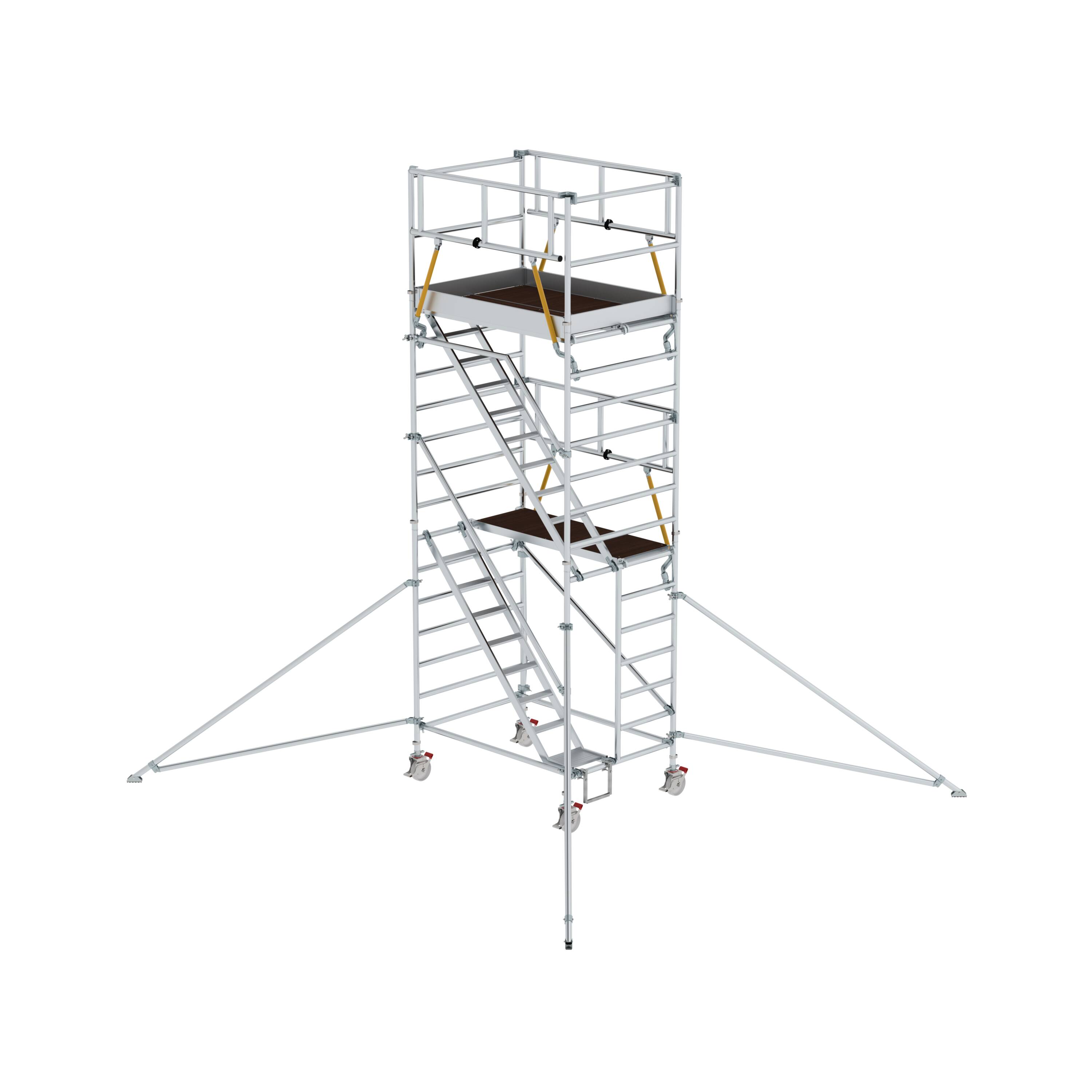 MUNK Rollgerüst SG 1,35 x 1,80 m mit Schrägaufstiegen & Ausleger