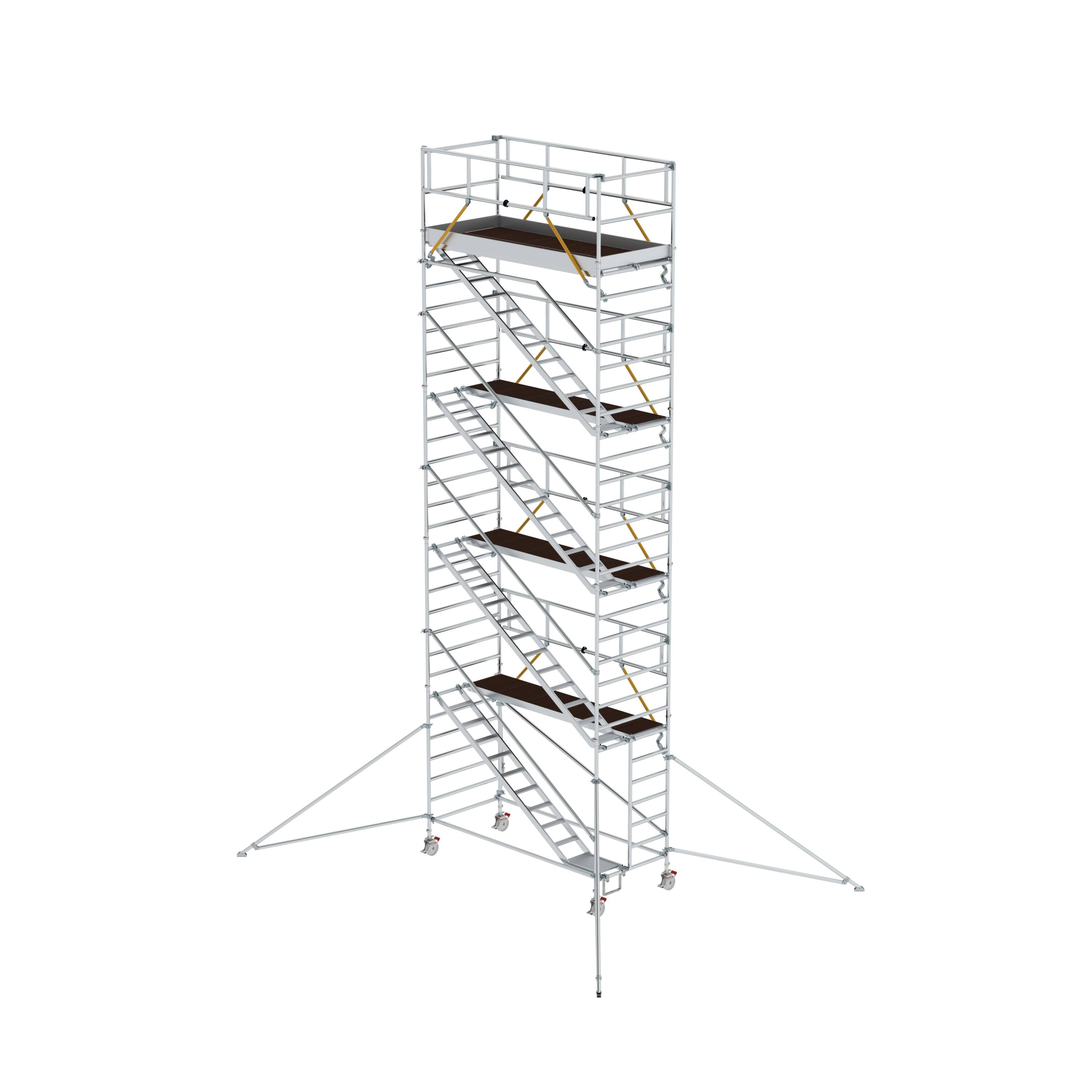 MUNK Rollgerüst SG 1,35 x 3,0 m mit Schrägaufstiegen & Ausleger