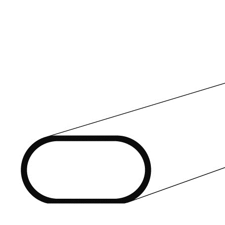 Flachovalrohr E220+CR2, S2 60 x 30 x 2 mm