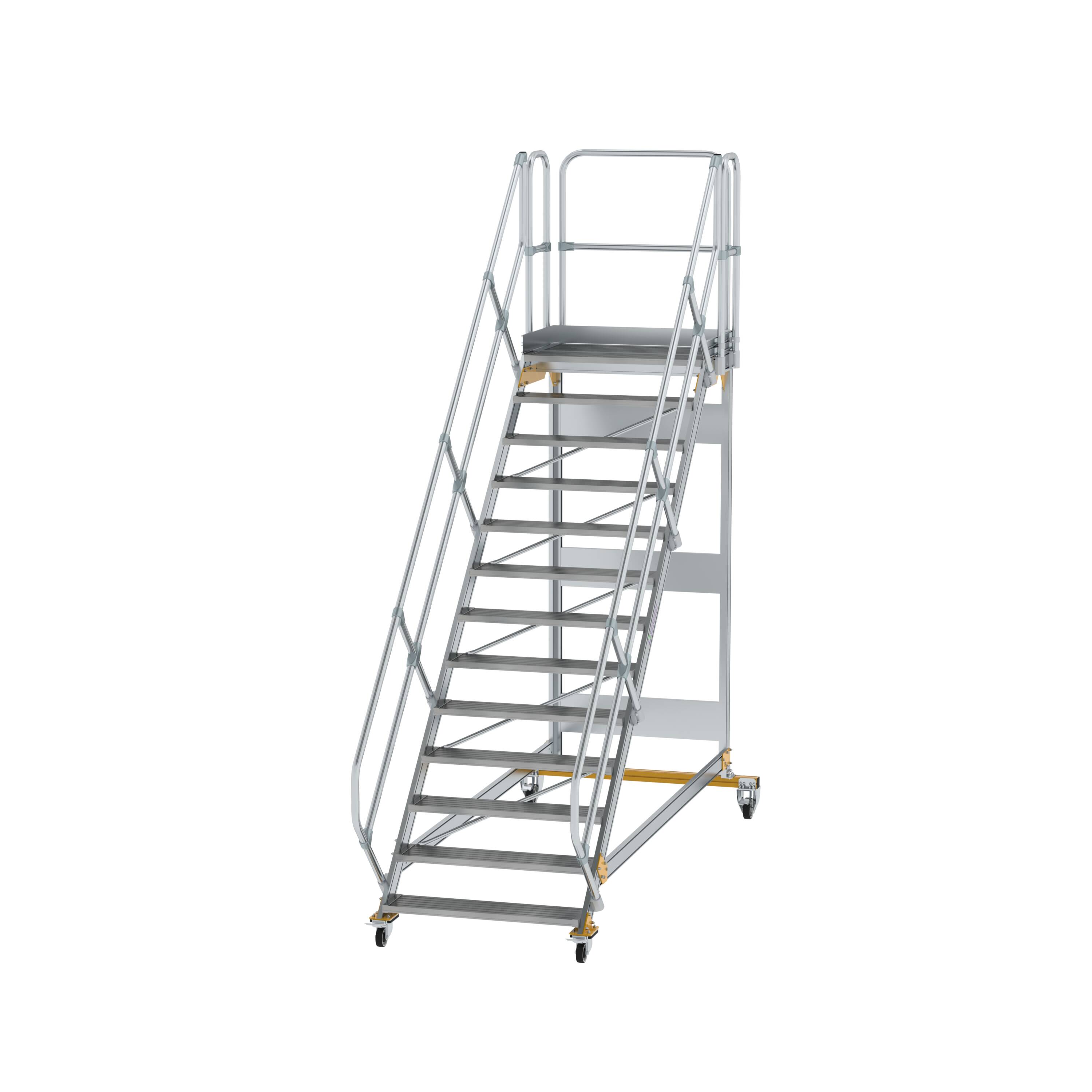 MUNK Plattformtreppe 45° fahrbar Stufenbreite 1000mm