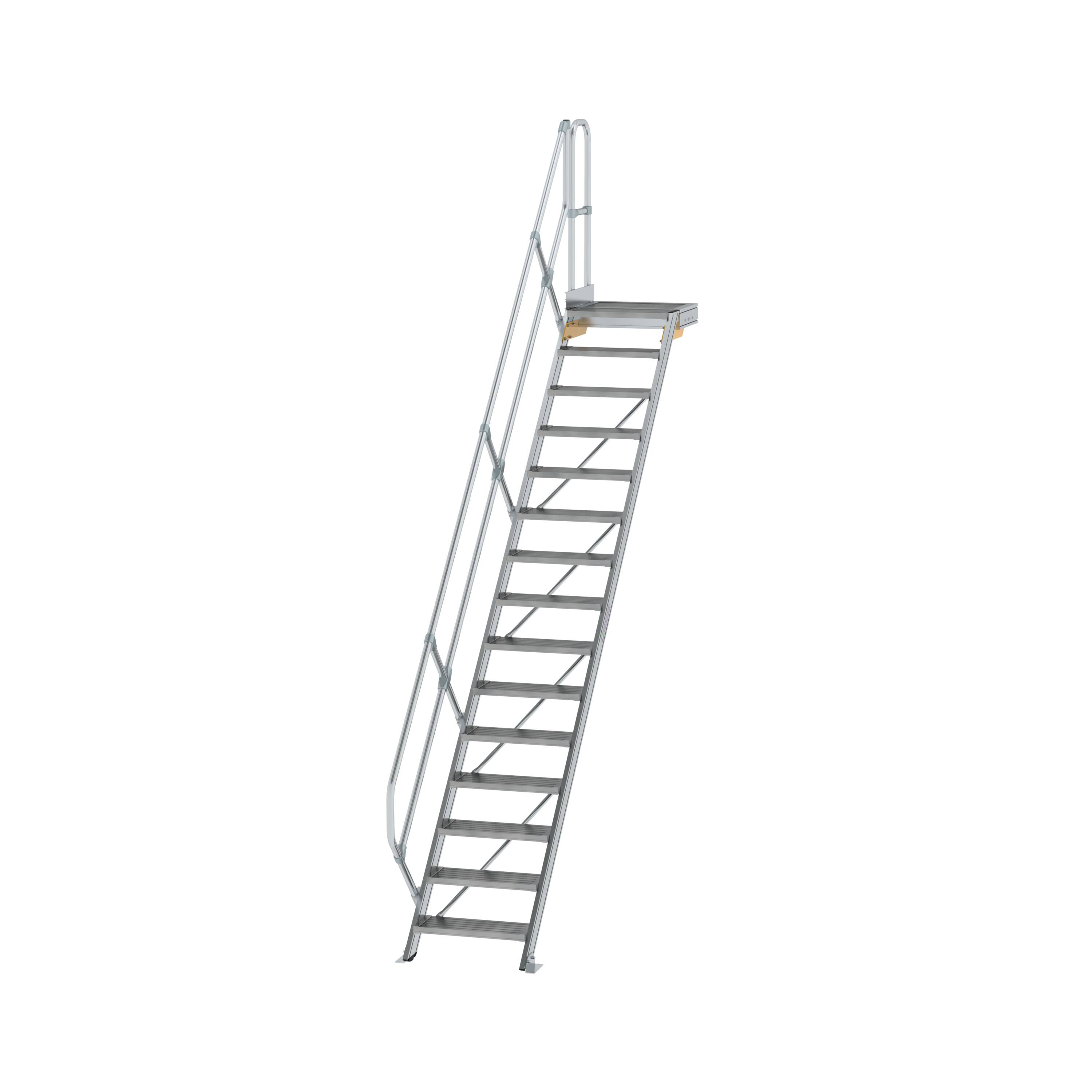 MUNK Treppe mit Plattform 45° Stufenbreite 600 mm