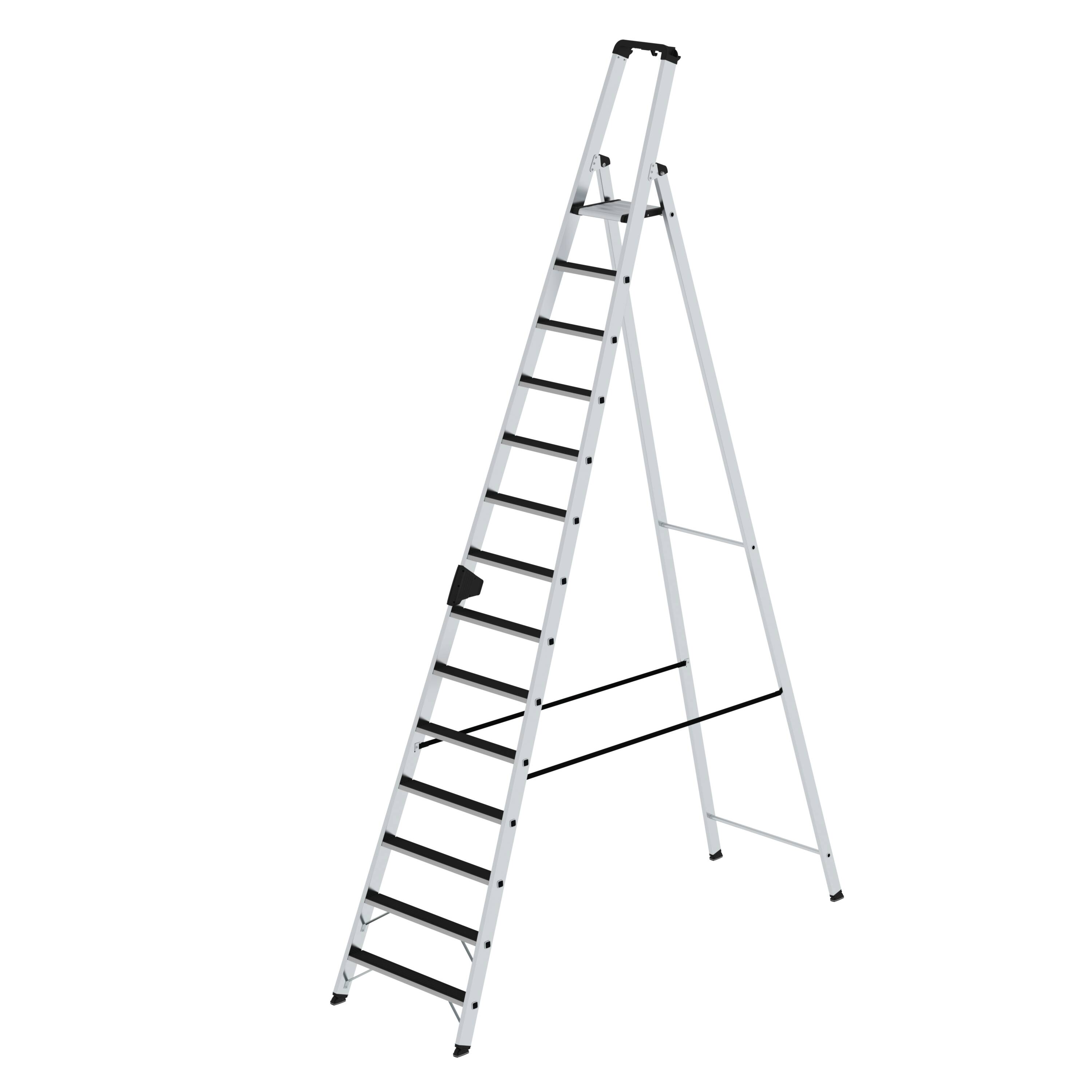 MUNK Stufen-Stehleiter einseitig begehbar mit clip-step