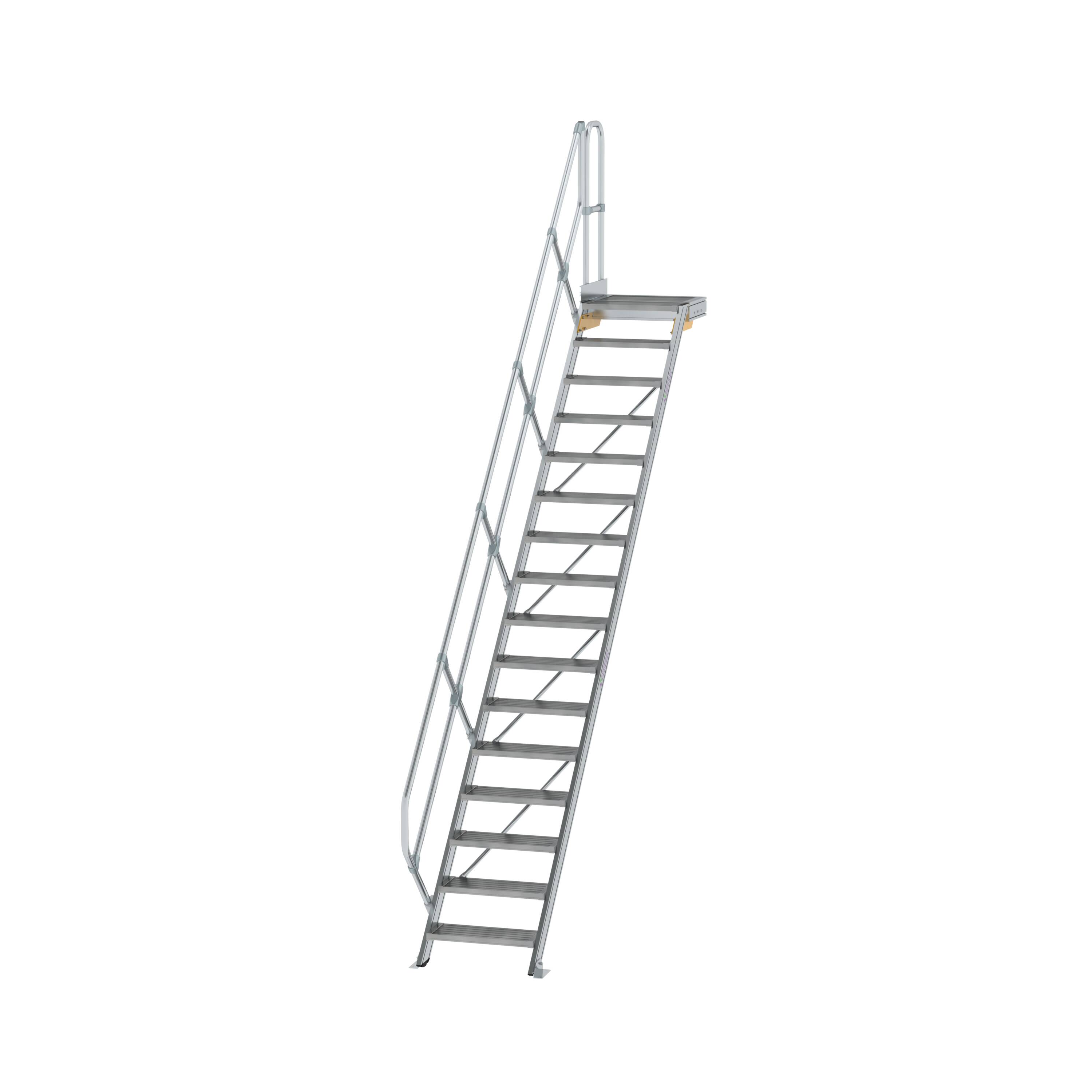 MUNK Treppe mit Plattform 45° Stufenbreite 600 mm
