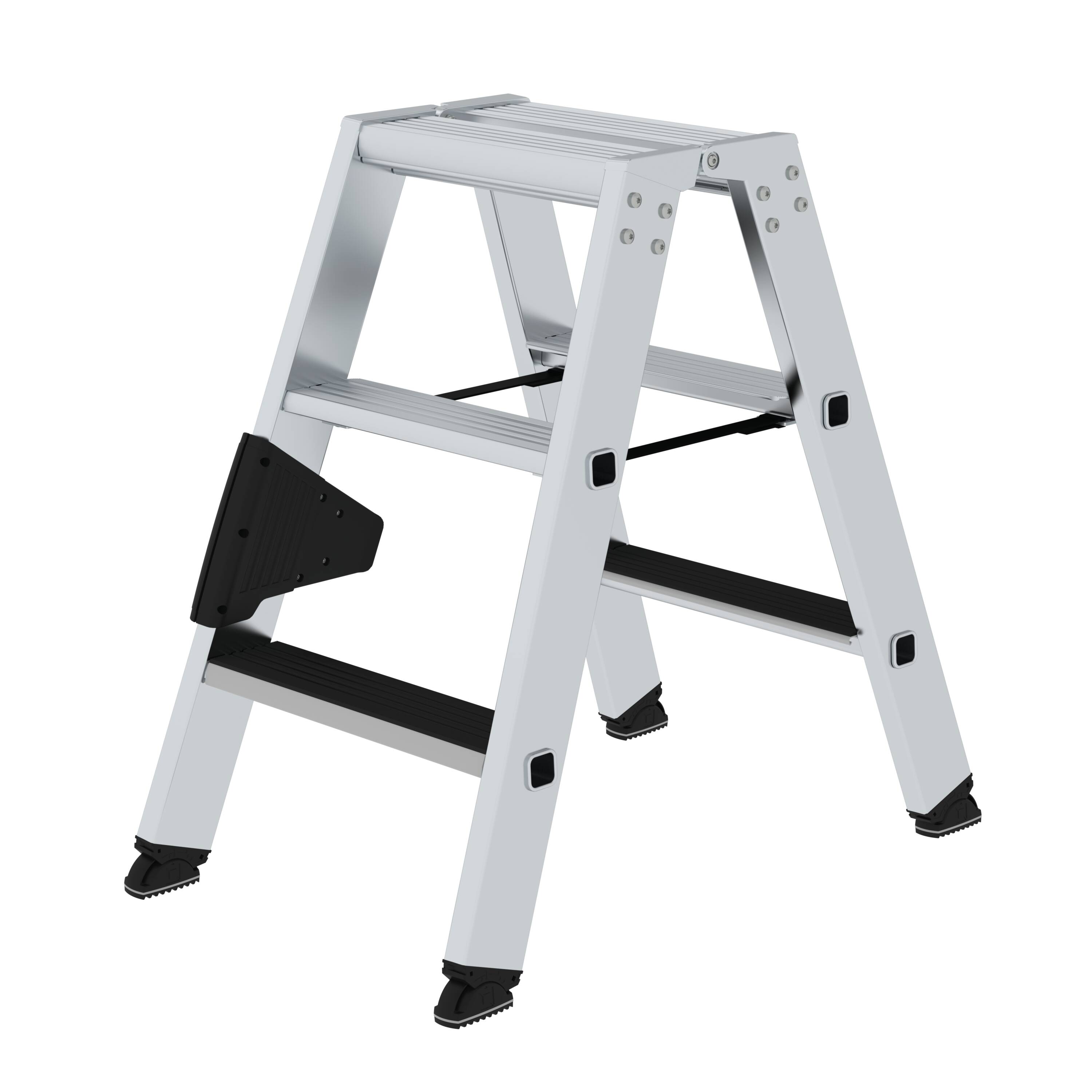 MUNK Stufen-Stehleiter beidseitig begehbar mit clip-step
