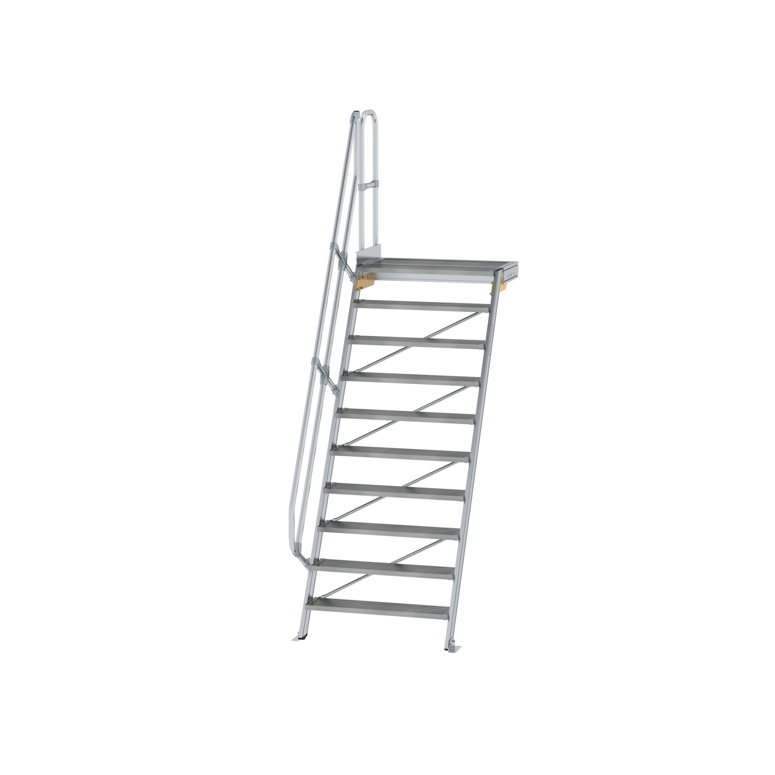 MUNK Treppe mit Plattform 60° Stufenbreite 1000 mm