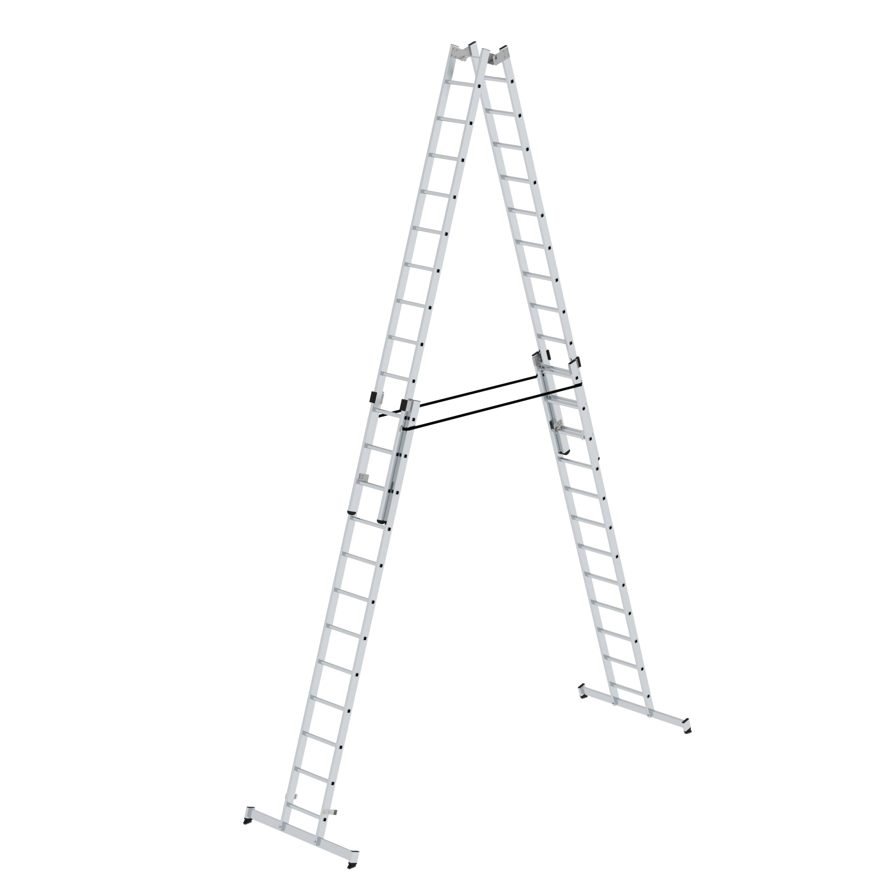 MUNK Sprossen-Stehleiter 4-teilig mit nivello®-Traverse