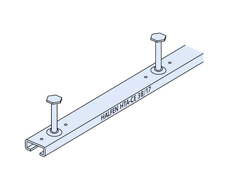 Halfen Ankerschiene Edelstahl CE HTA-CE 38/17-D4-100mm-KF-Ank.A4
