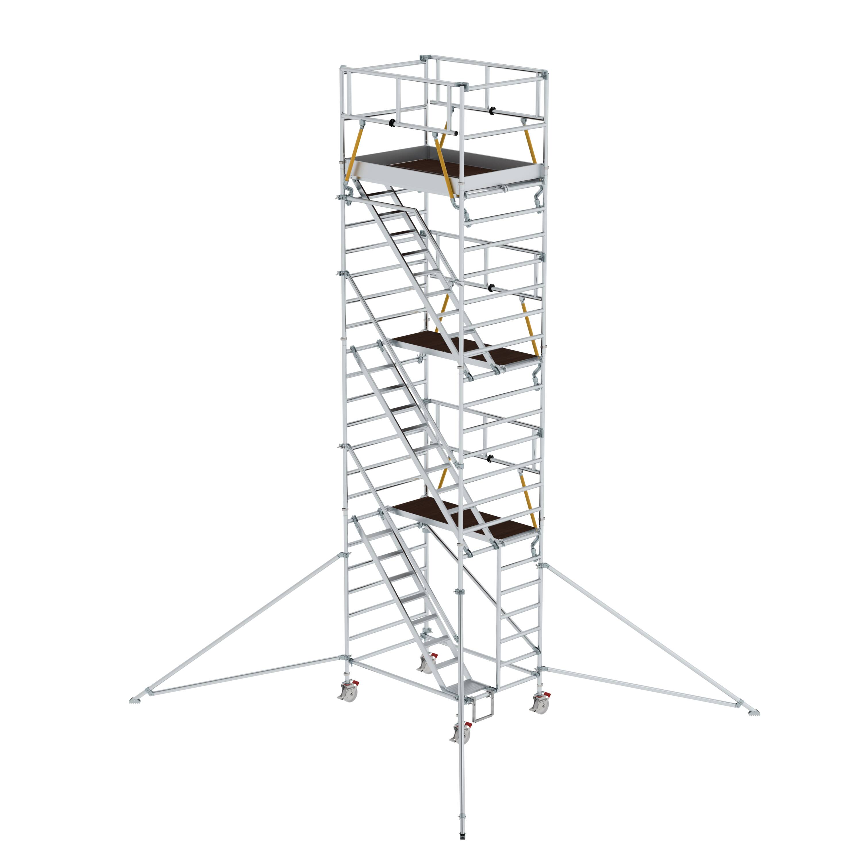 MUNK Rollgerüst SG 1,35 x 1,80 m mit Schrägaufstiegen & Ausleger