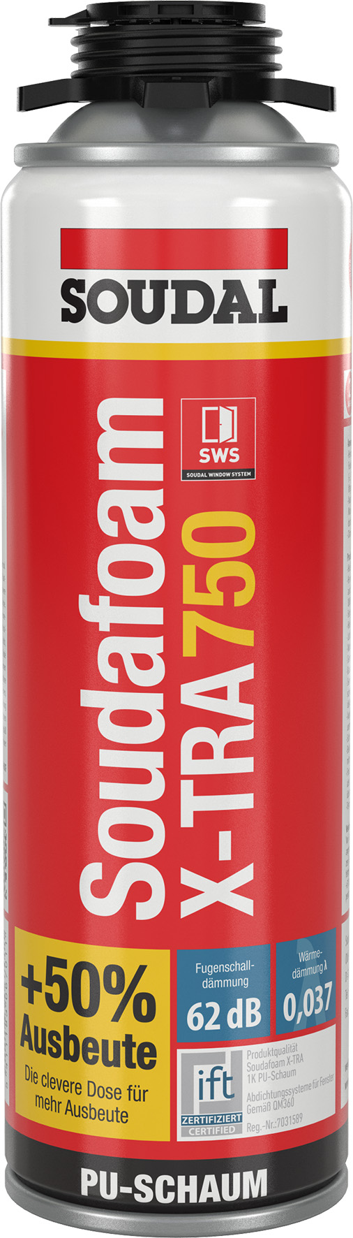 Soudafoam X-tra 1K-Pistolenschaum 500 ml Farbe: grau - Art. Nr. 114495