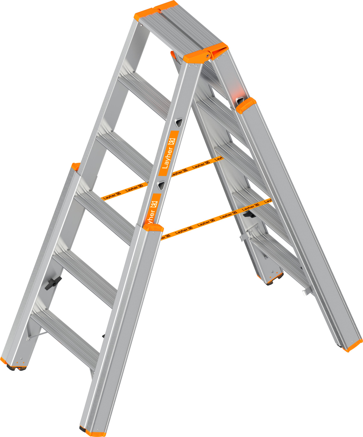 Layher Treppenstehleiter mit Stufen TOPIC 1062