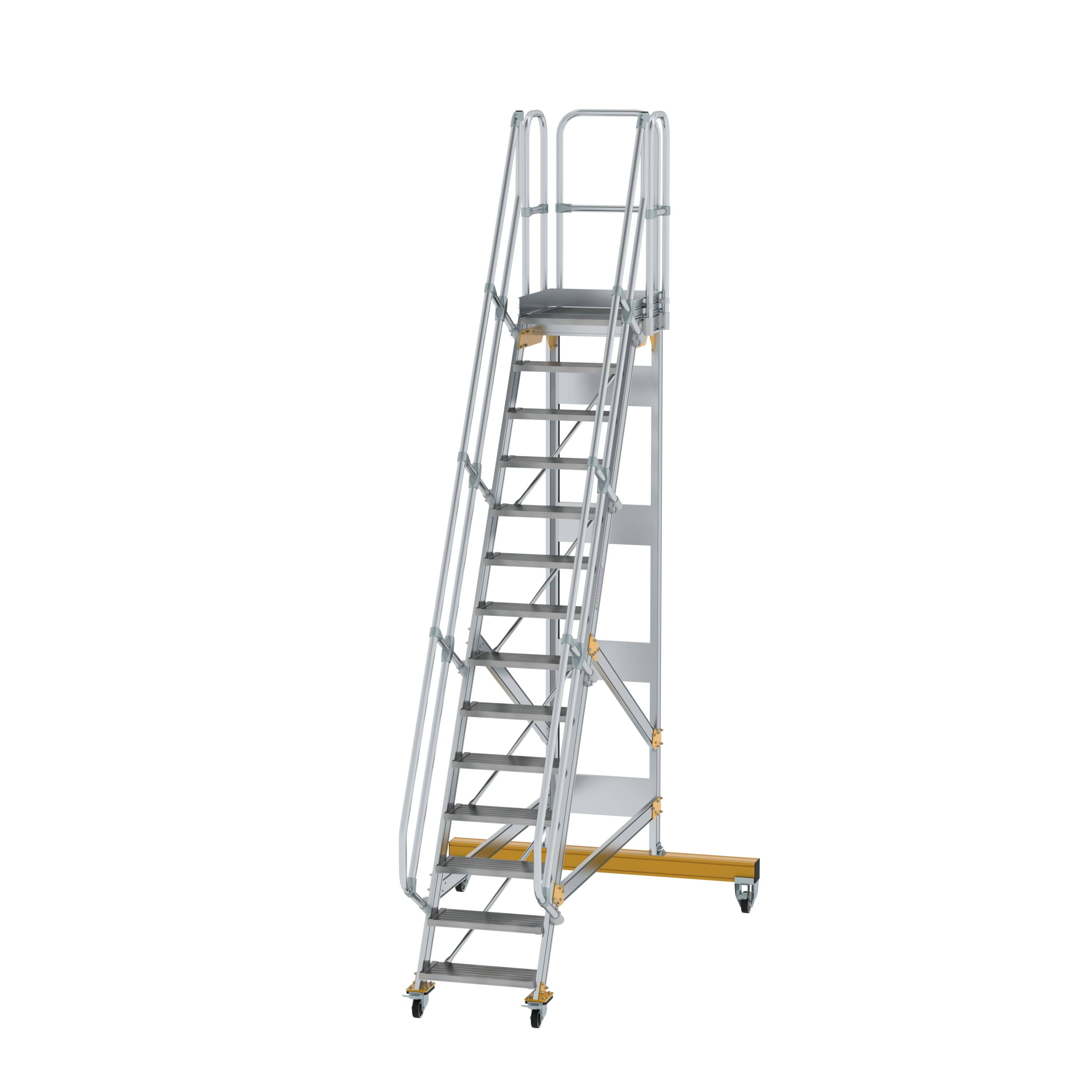 MUNK Plattformtreppe fahrbar 60° Stufenbreite 600 mm