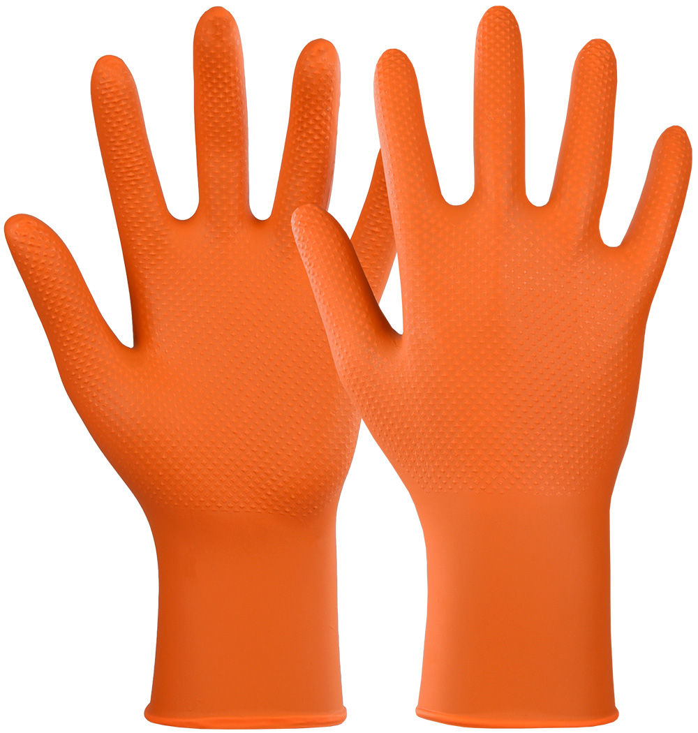 HASE Einweghandschuh "Nitril StellarGrip Orange" Nr. 901291