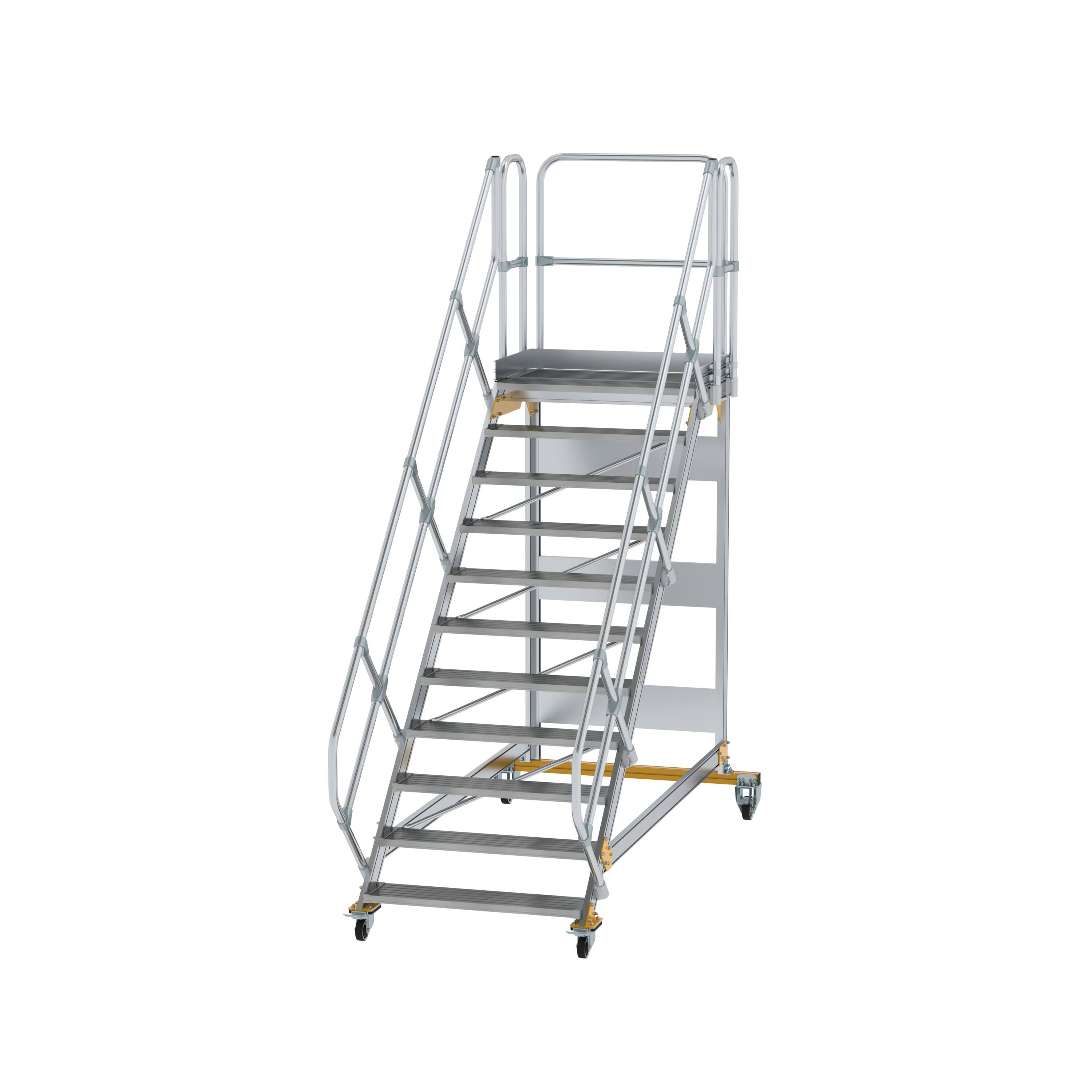 MUNK Plattformtreppe 45° fahrbar Stufenbreite 1000mm