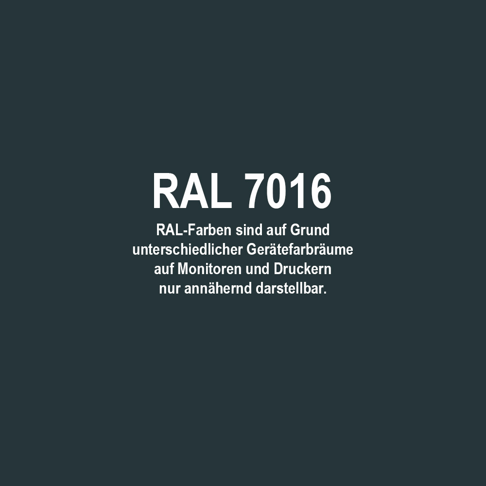 Alu-Tafelblech 25my ähn. 7016 Anthrazit RSL eins. Schutzfolie
