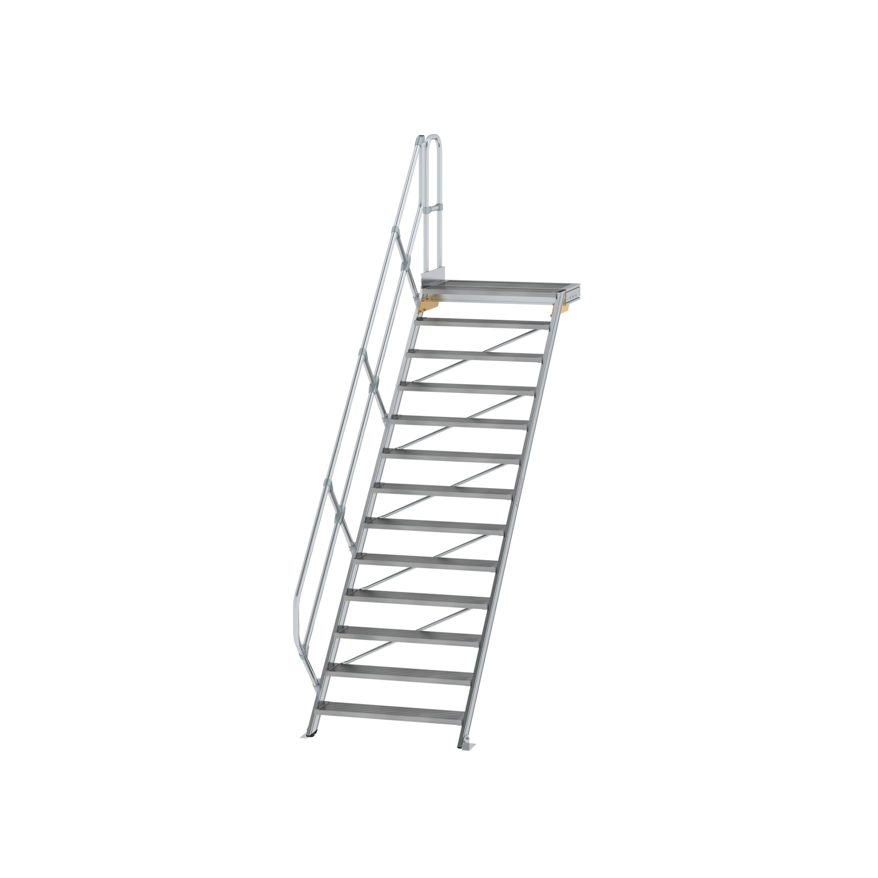 MUNK Treppe mit Plattform 45° Stufenbreite 1000 mm