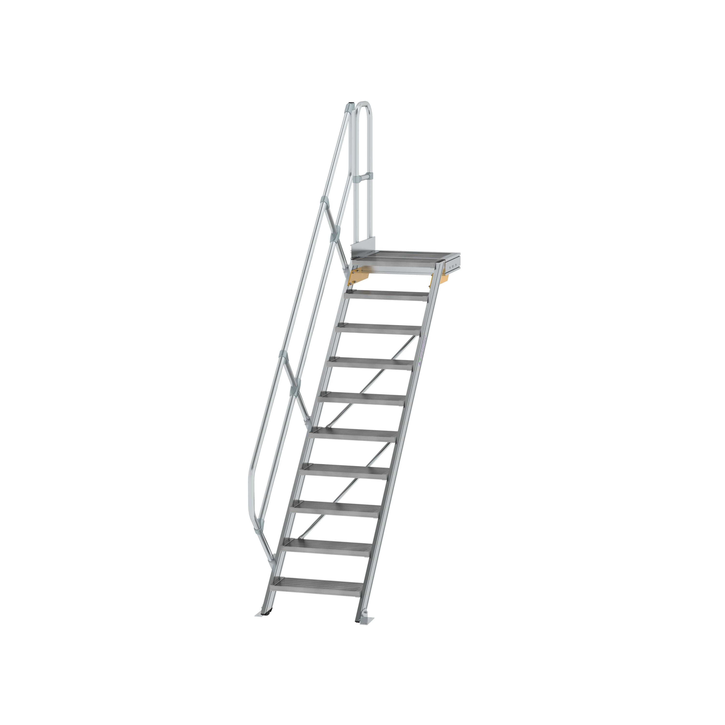 MUNK Treppe mit Plattform 45° Stufenbreite 600 mm