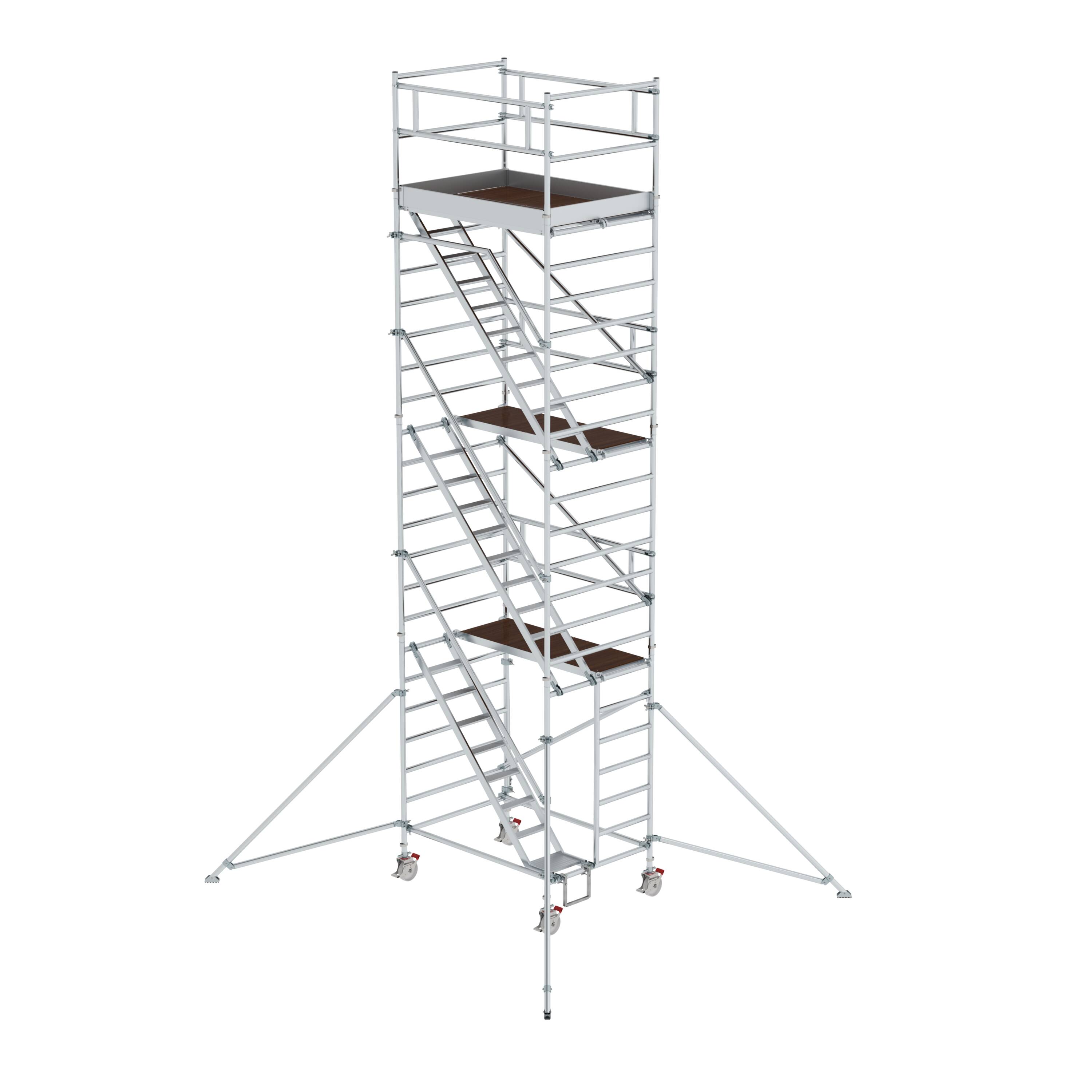 MUNK Rollgerüst 1,35 x 1,80 m mit Schrägaufstiegen & Ausleger